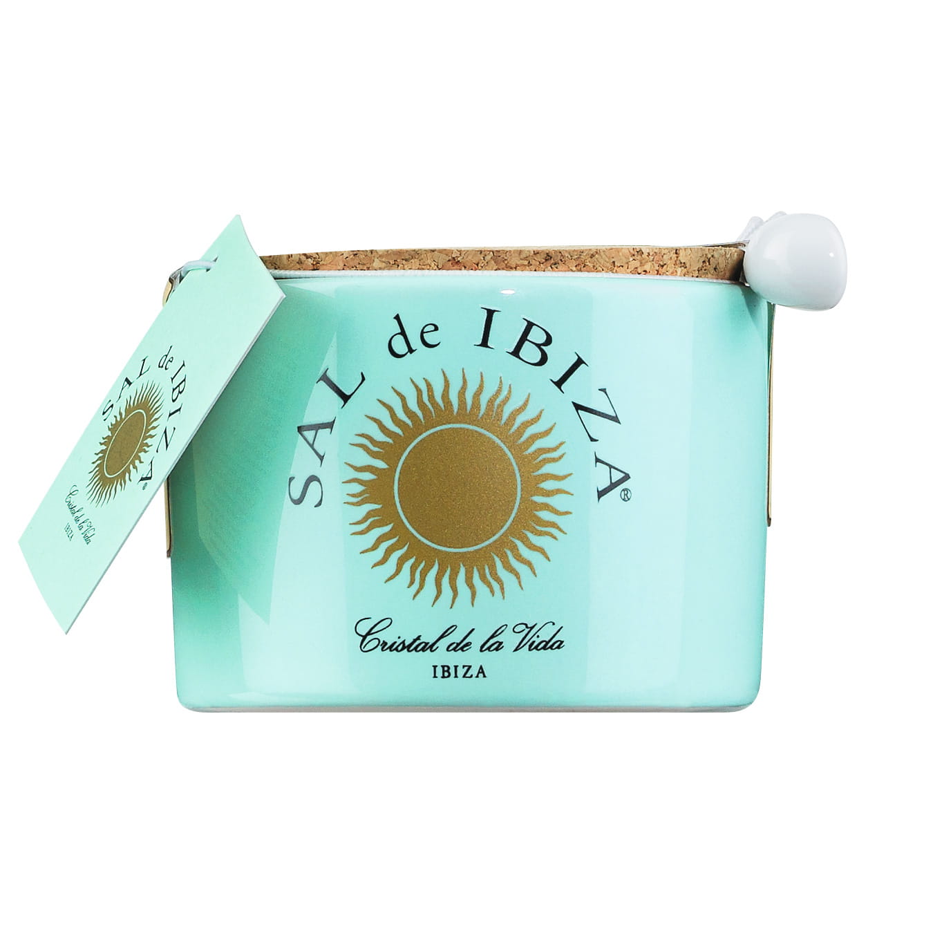 SAL de IBIZA Fleur de Sel aus Ibiza im türkisen Keramiktopf