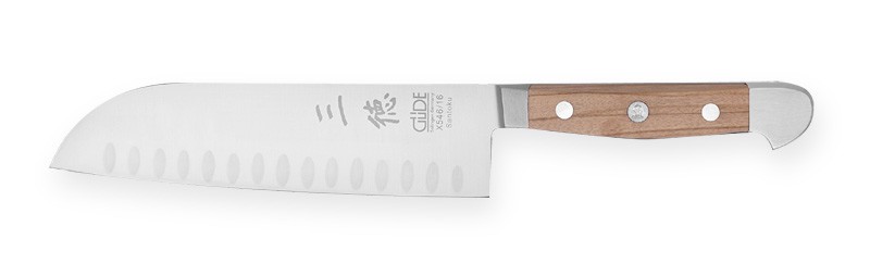 Alpha Olive Santoku Kullenschliff, Güde X546/14 Alpha Olive Santoku Kullenschliff, Güde X546/14