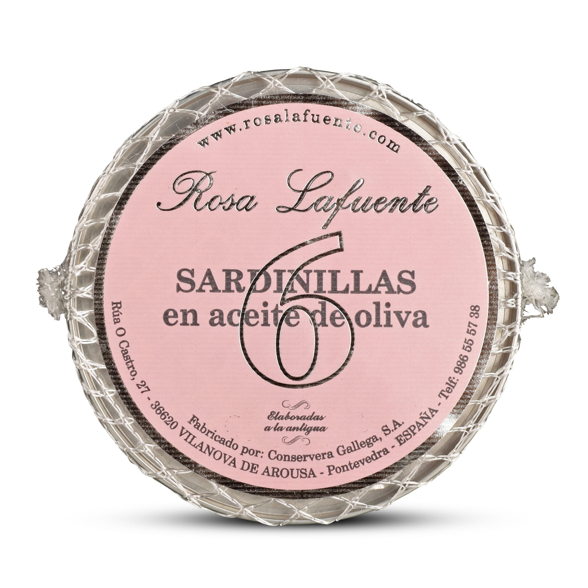 Rosa Lafuente Sardinen in Olivenöl, 6 Stück pro Dose, aus galicischer Konservenherstellung