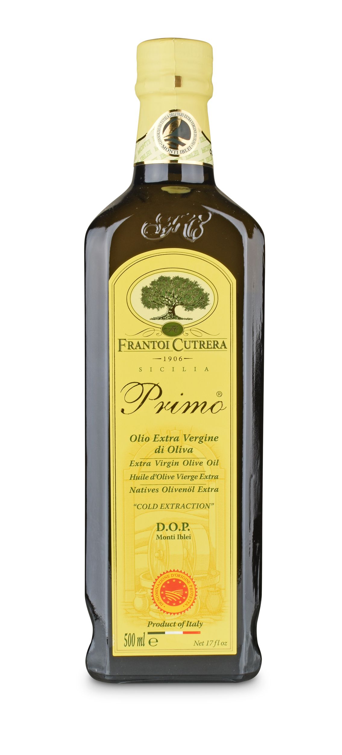 Olivenöl Cutrera Primo DOP Olio Extra Vergine di Oliva D.O.P. Monti Iblei, 0,5l Flasche