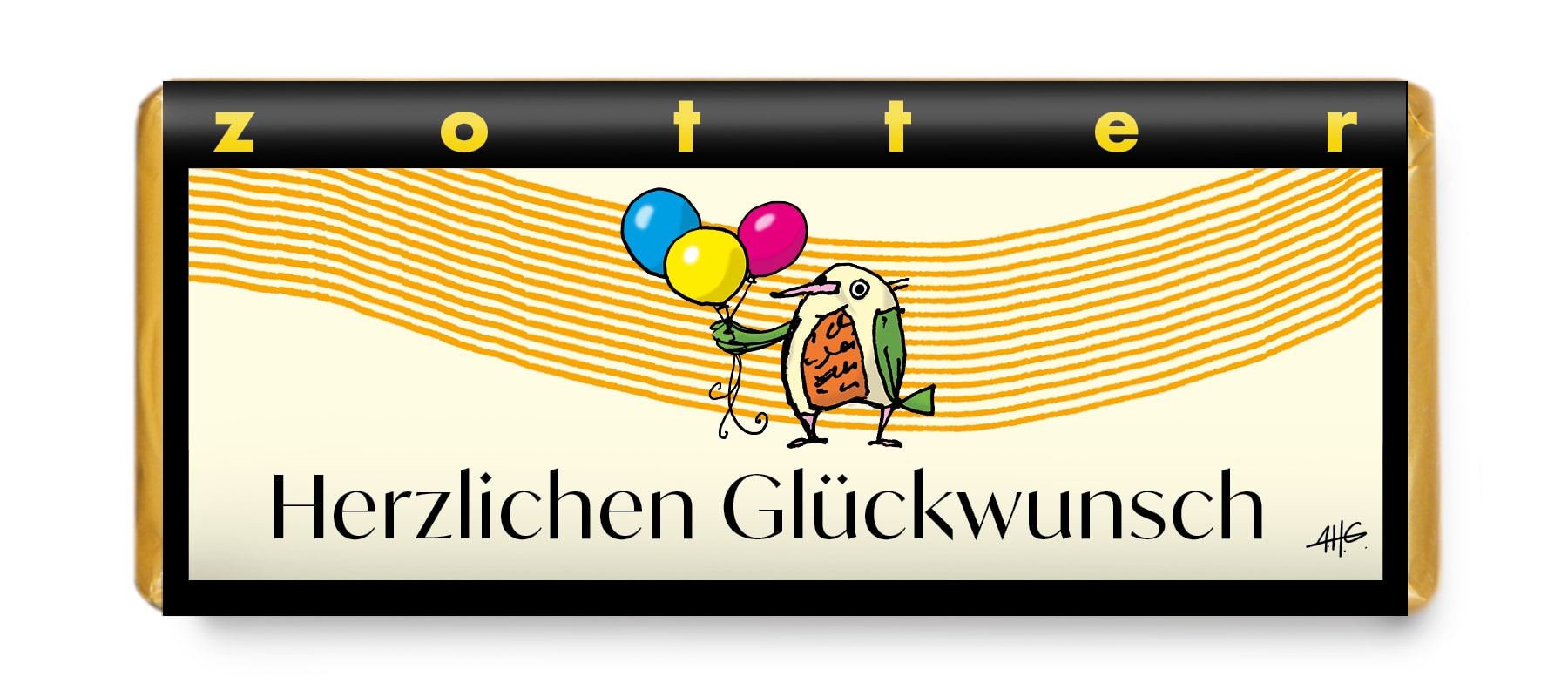 Herzlichen Glückwunsch - Handgeschöpfte Zotter Schokolade [Bio]