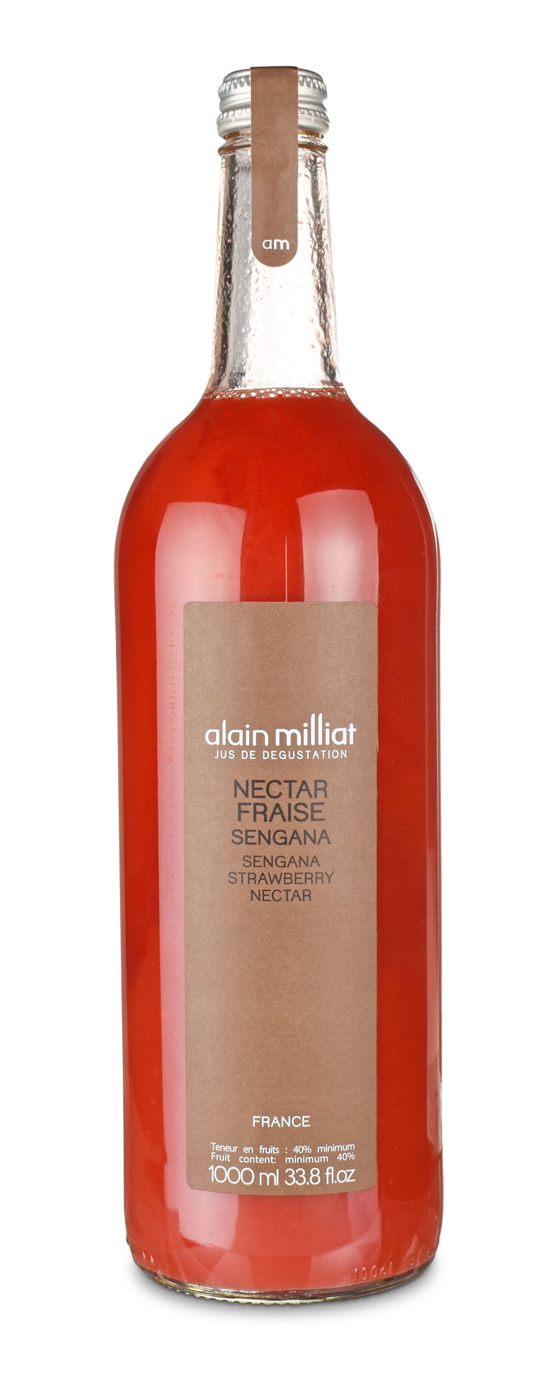 Alain Milliat Erdbeernektar Senga Sengana – französischer Premium-Fruchtsaft aus vollreifen Erdbeeren