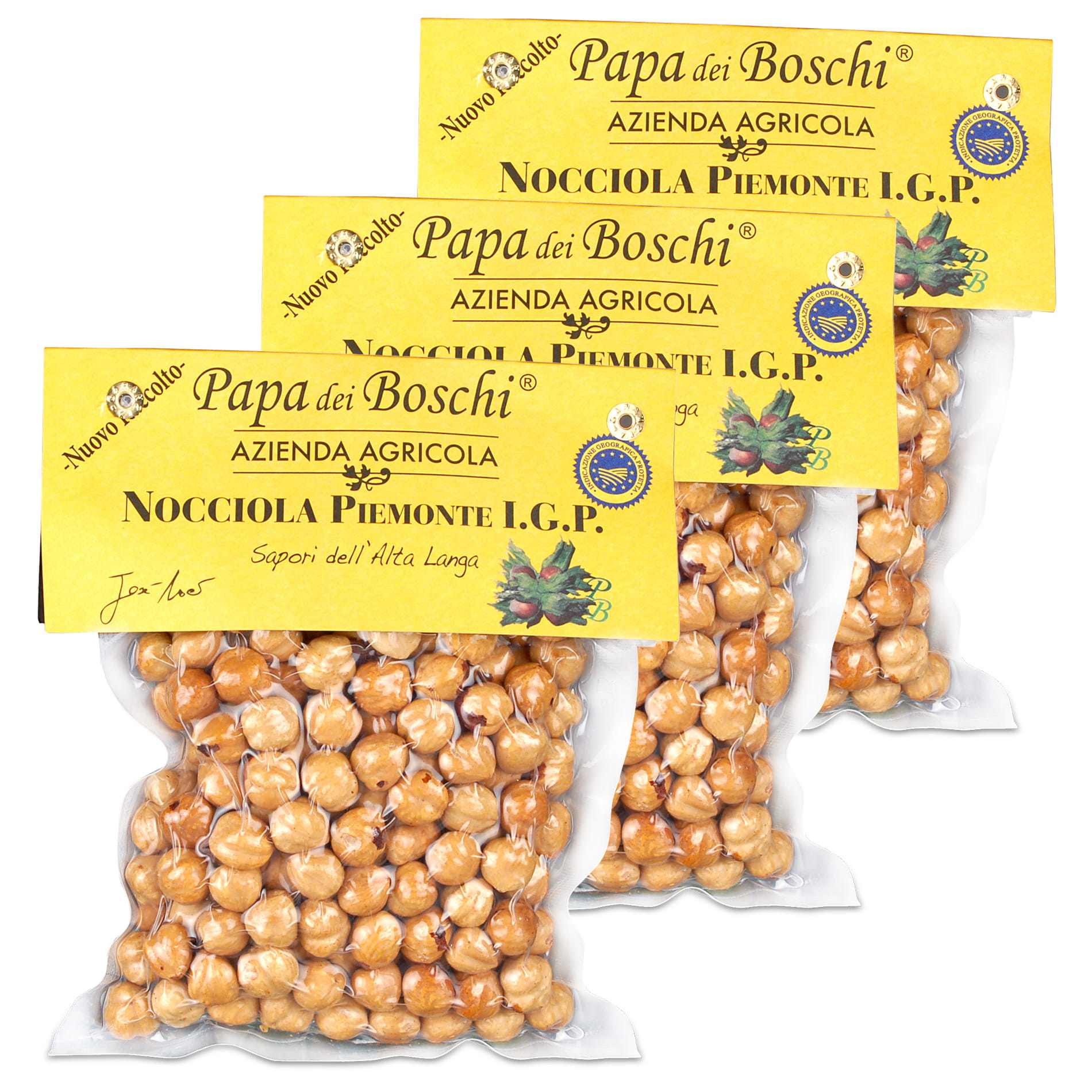 Papa dei Boschi Piemonteser Haselnüsse IGP geröstet – 3 × 200 g