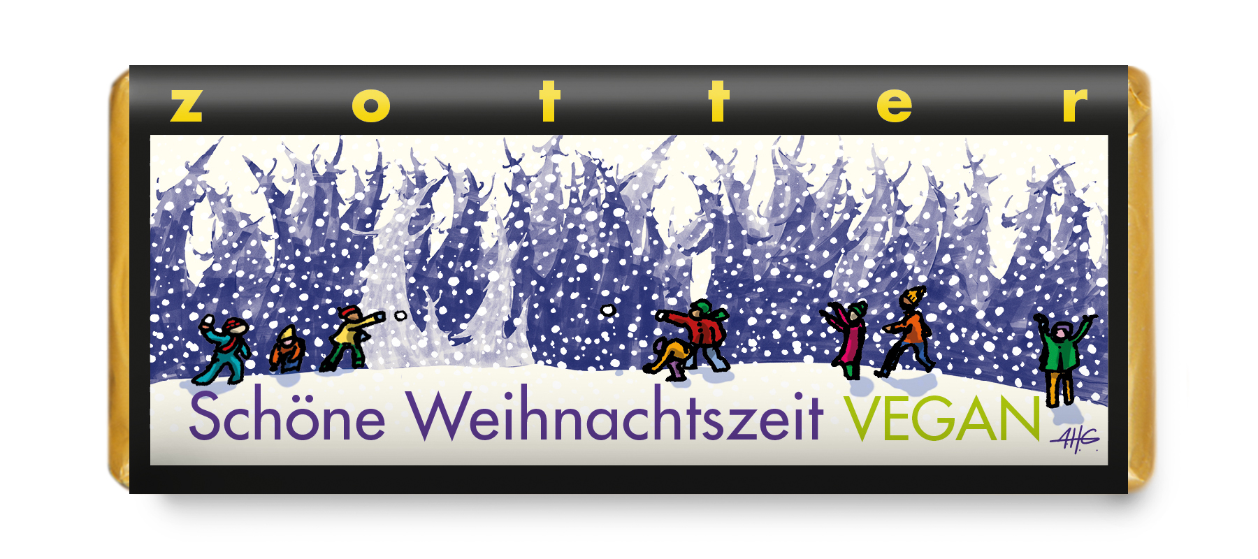 Schöne Weihnachtszeit - Handgeschöpfte Schokolade