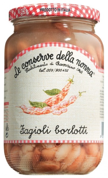 Borlotti-Bohnen, in Salzlake Borlotti-Bohnen, in Salzlake