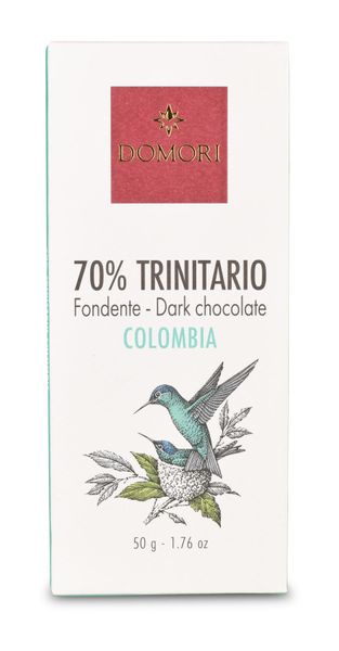 Domori Trinitario Colombia Dark Schokolade Domori Edelbitterschokolade Trinitario Colombia, 50g Tafel