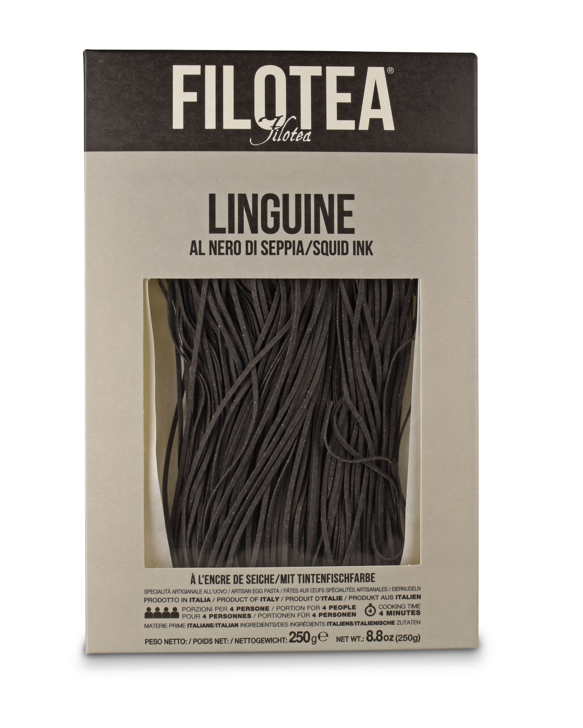 Filotea Linguine Sepia Filotea Linguine Sepia, 250g Packung