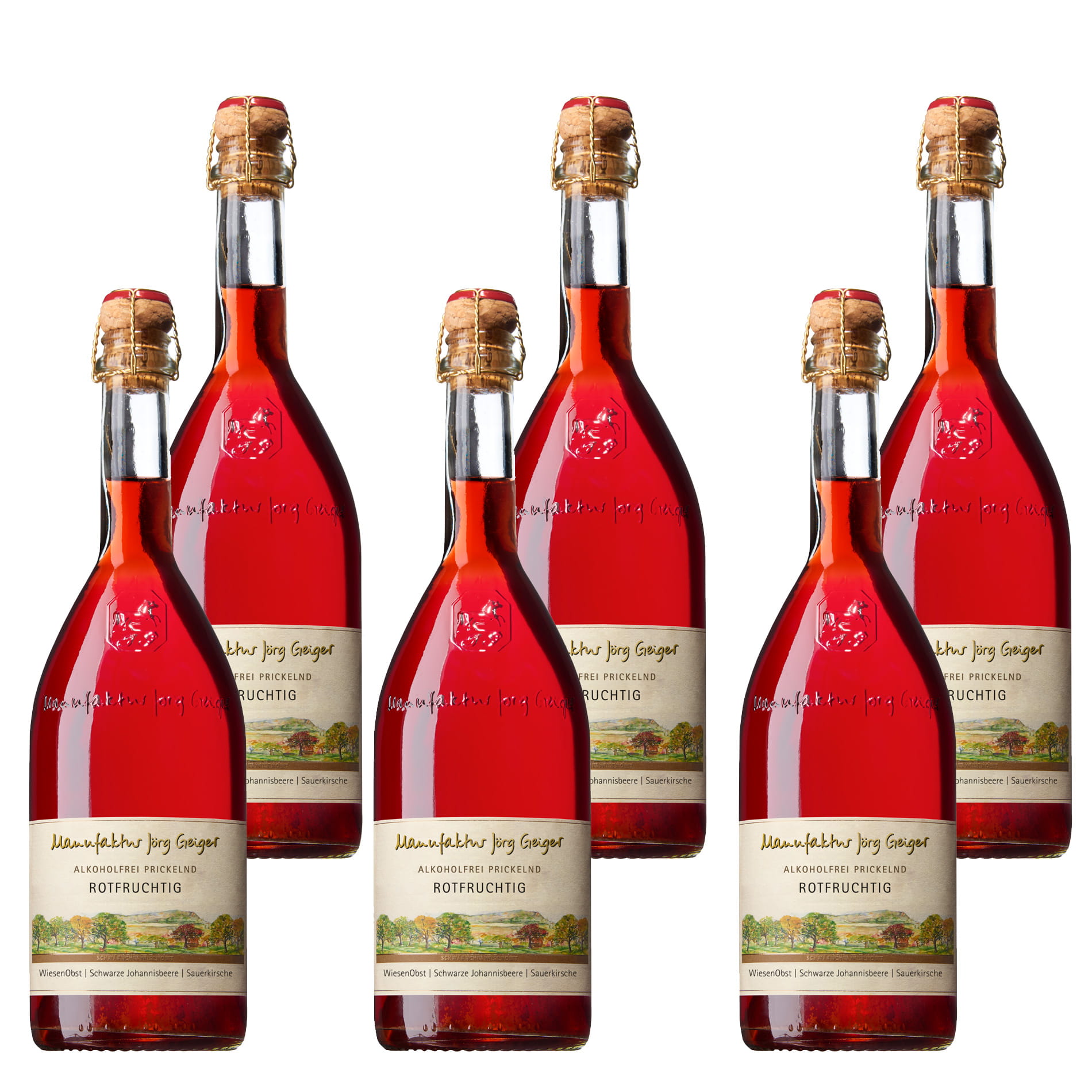 PriSecco Rotfruchtig 6er-Paket von Jörg Geiger – 6 × 0,75 l