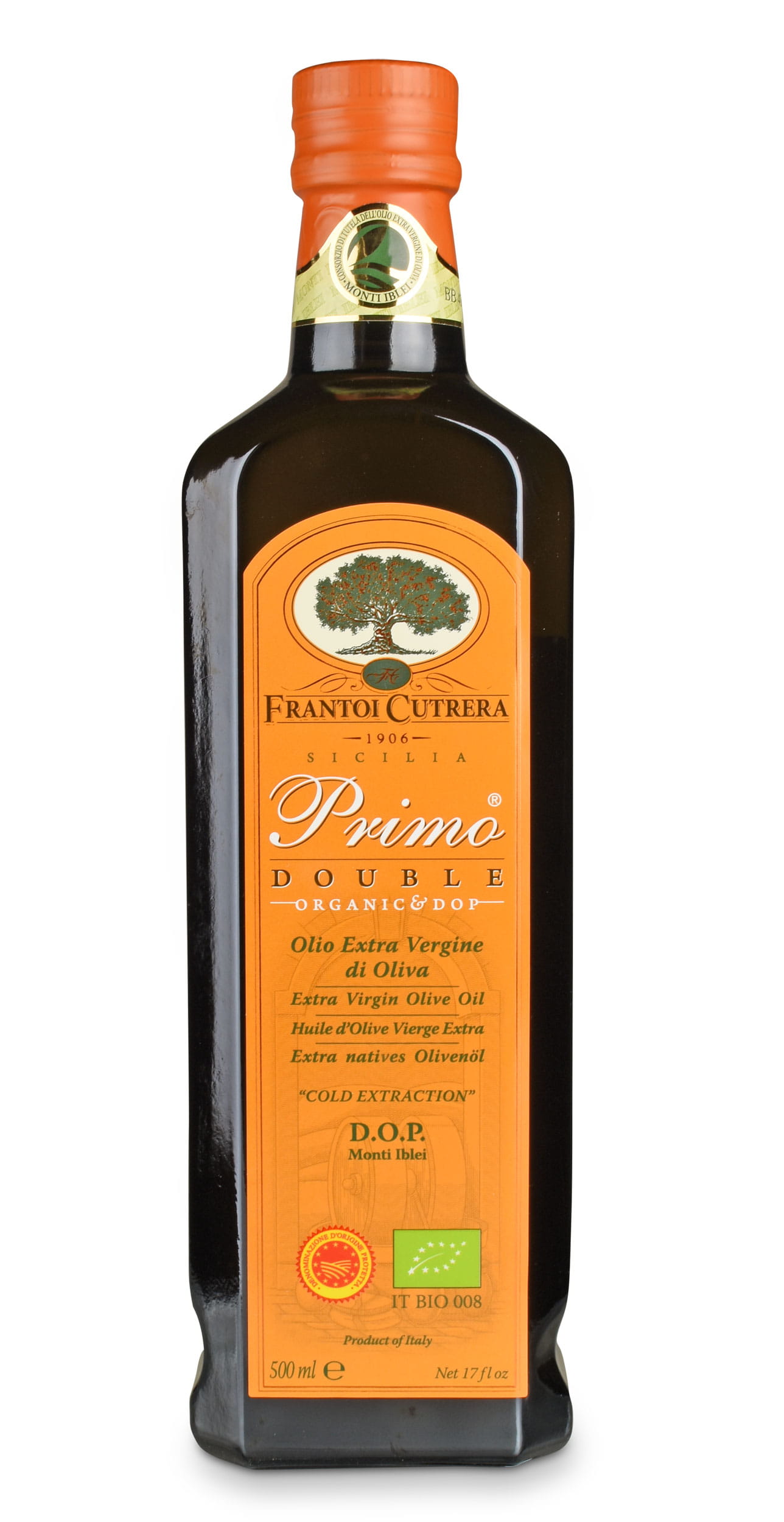 Cutrera Primo Double Bio DOP Olivenöl, 500-ml-Flasche