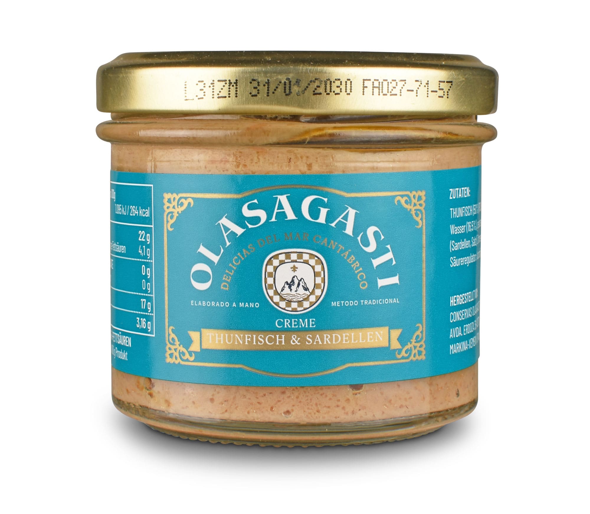 Olasagasti Thunfisch Sardellen Creme Olasagasti Thunfisch Sardellen Creme - im Glas