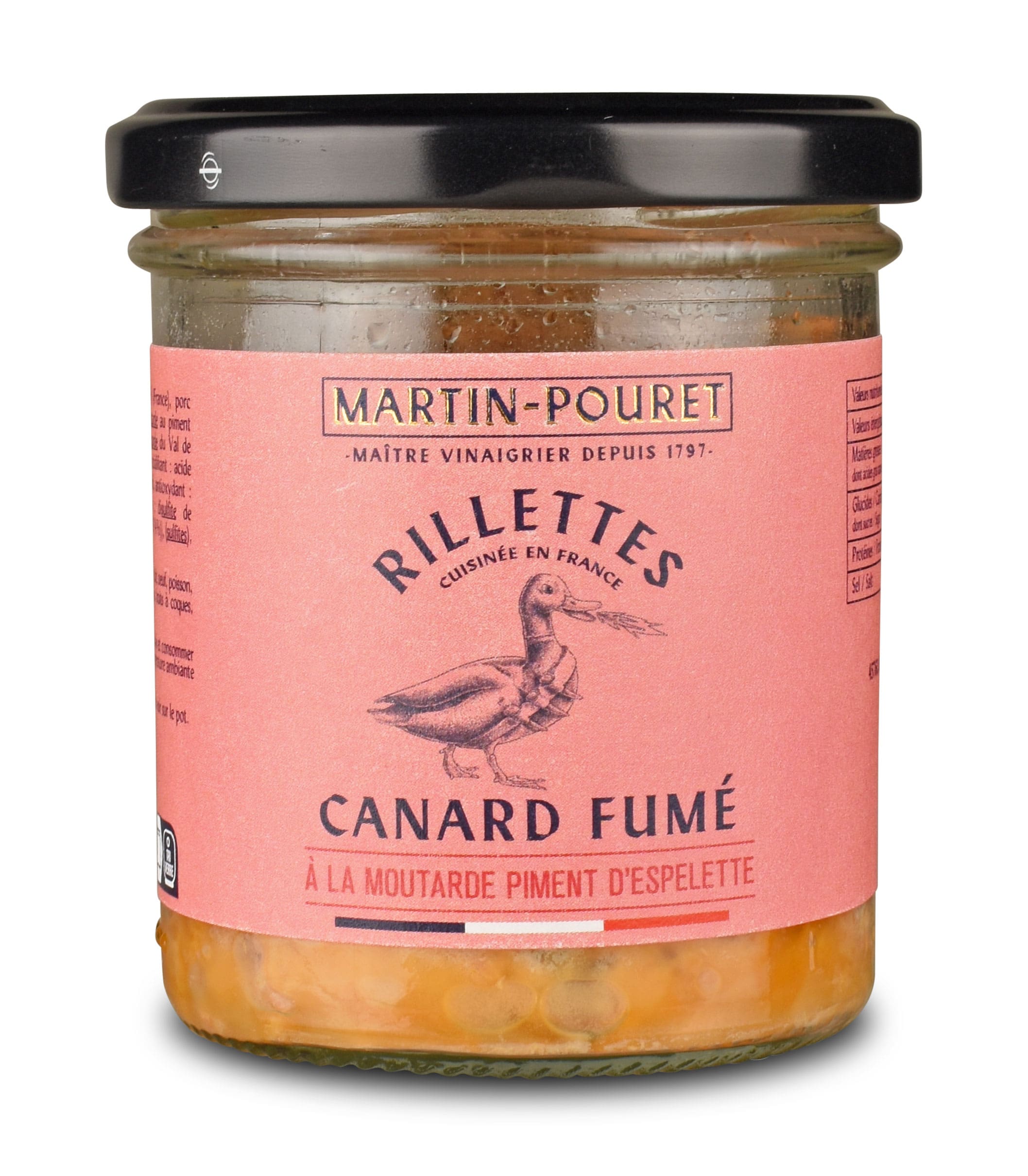 Enten-Rillettes geräuchert mit Senf und Piment d'Espélette - Martin-Pouret, Orléans