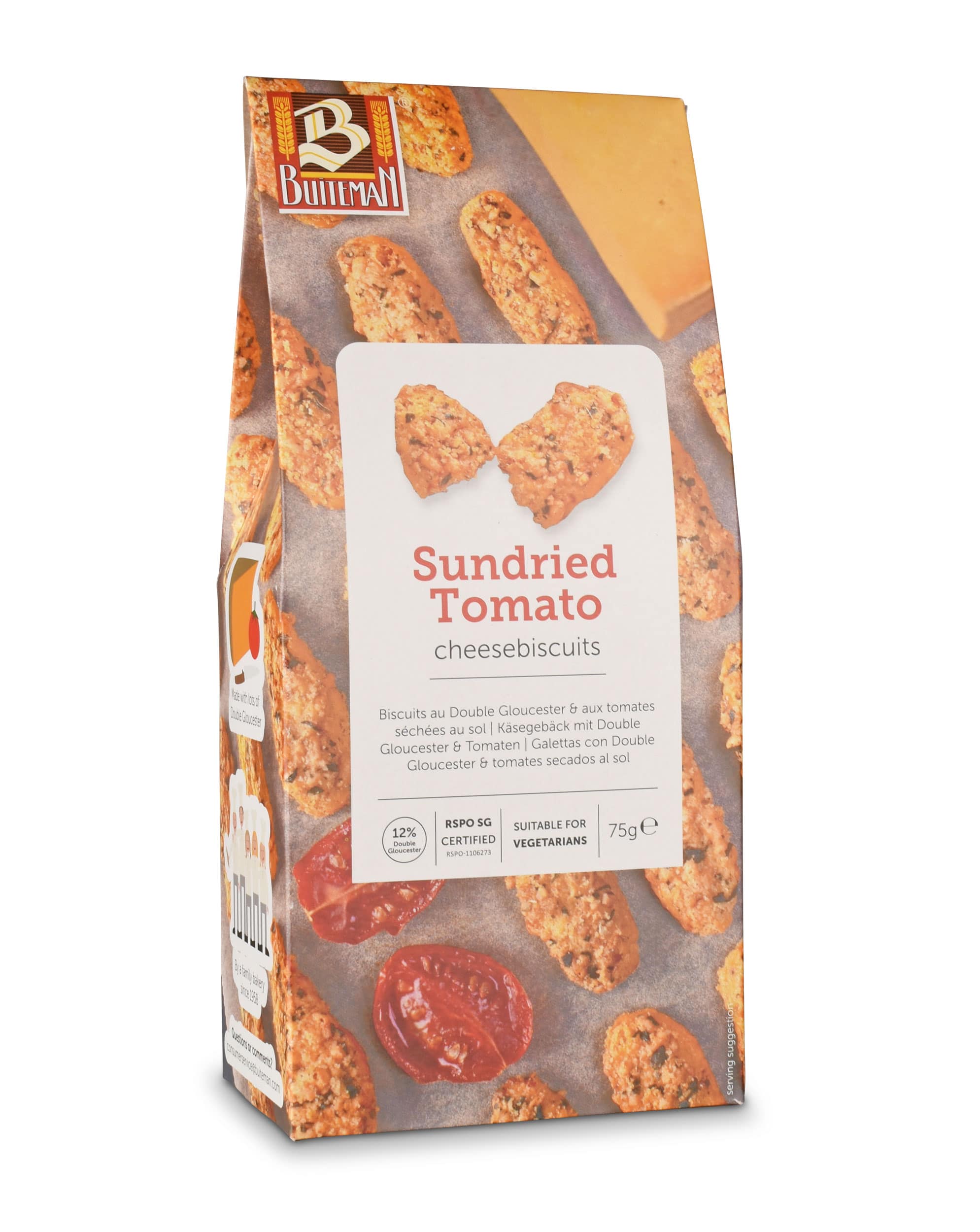 Buitemans Käsegebäck mit getrockneten Tomaten