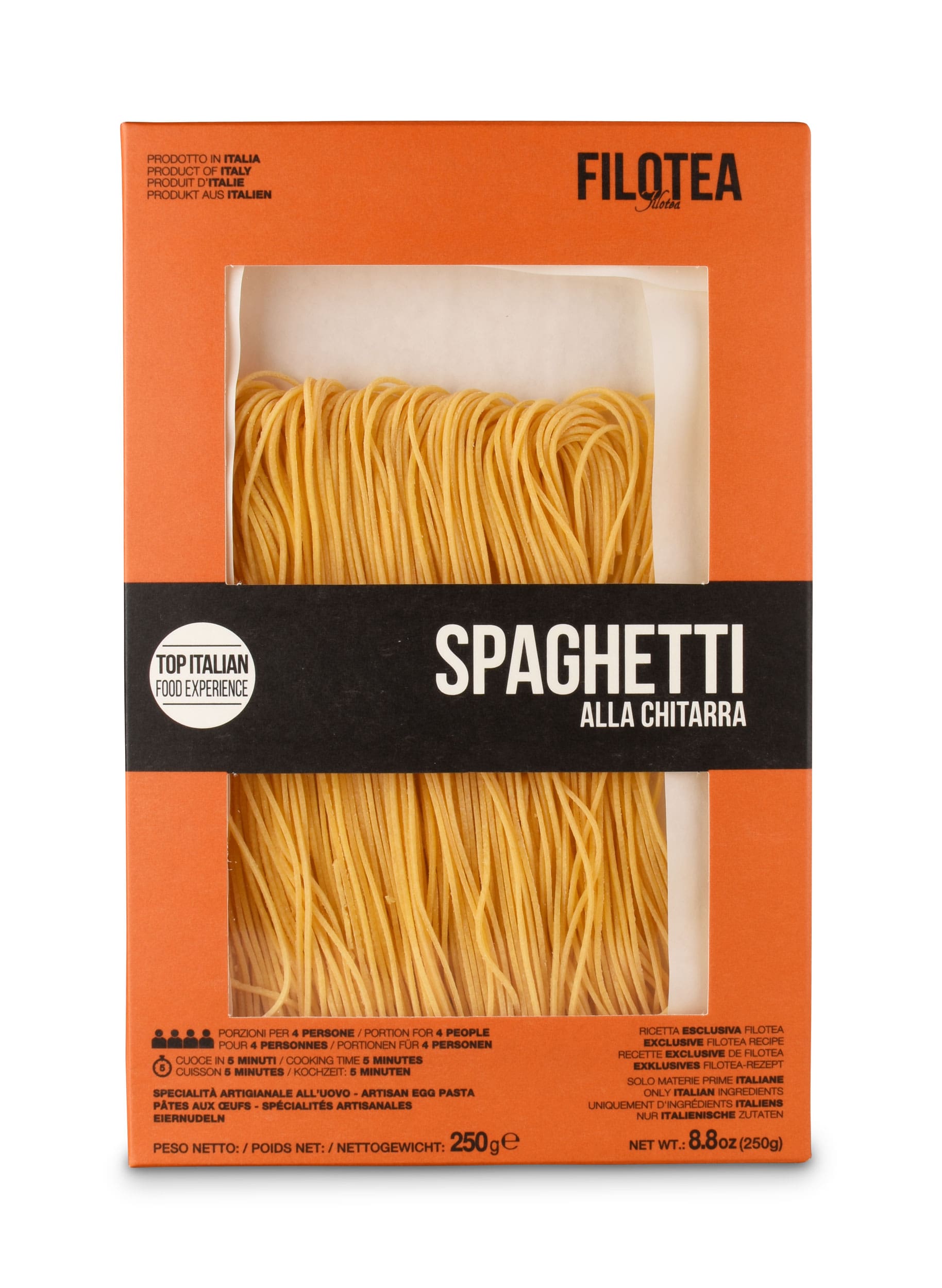 Filotea Spaghetti alla Chitarra Filotea Spaghetti alla Chitarra, Eierpasta aus Italien, 250g Packung
