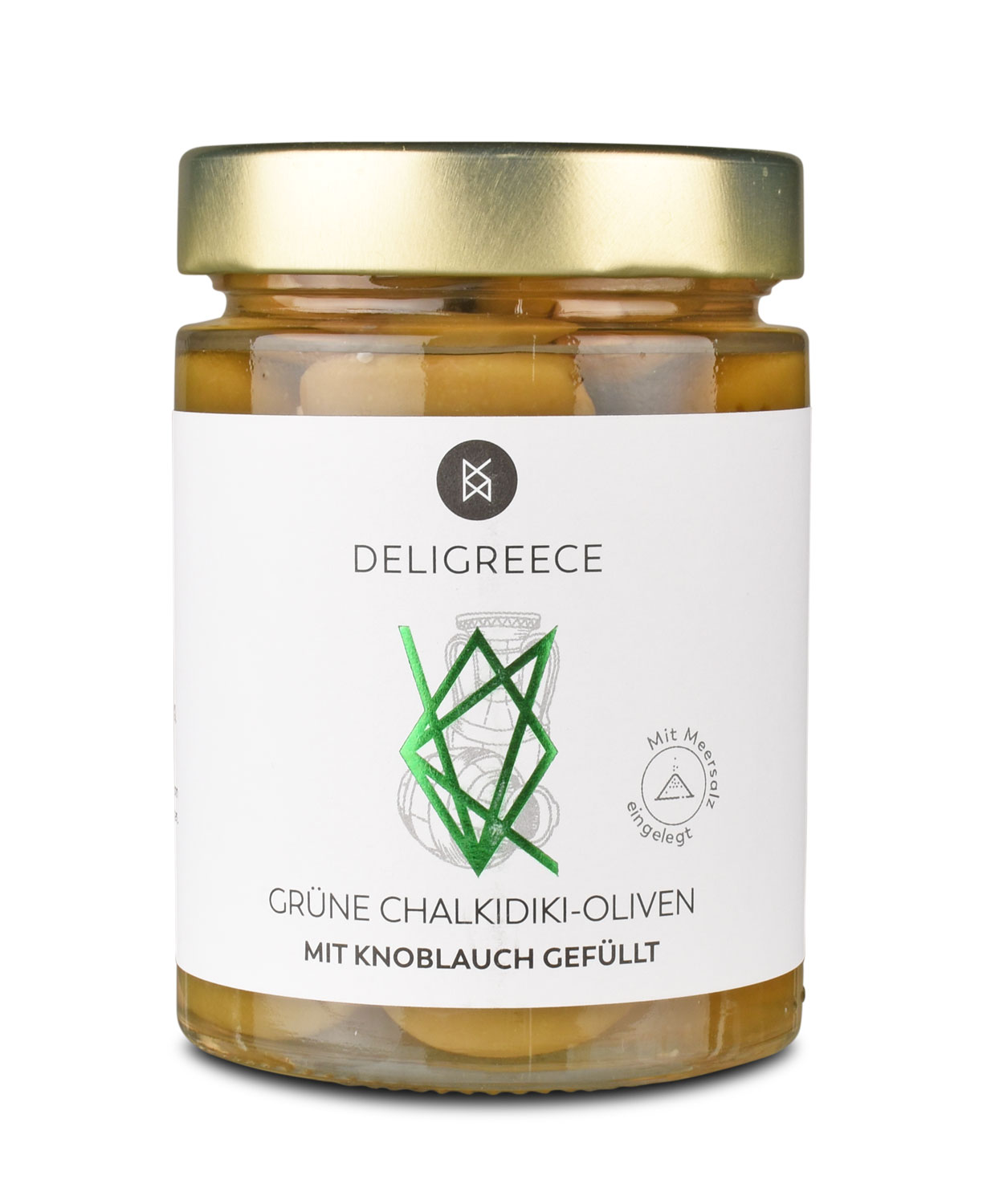 Grüne Chalkidiki-Oliven