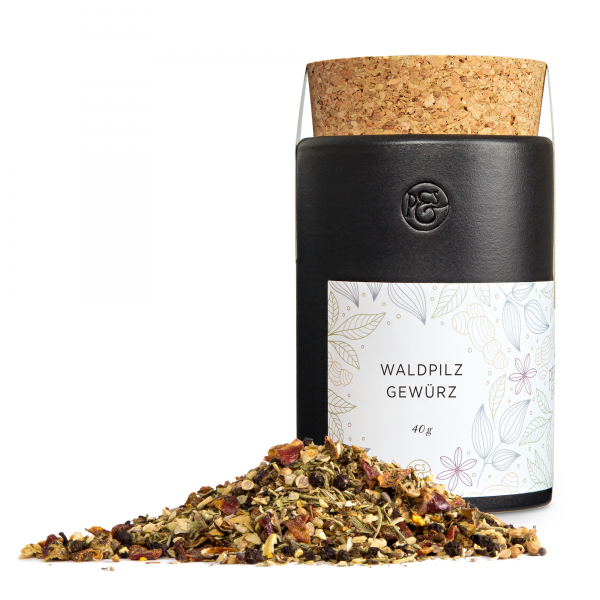 Waldpilzgewürz von Pfeffersack & Soehne in der Keramikdose