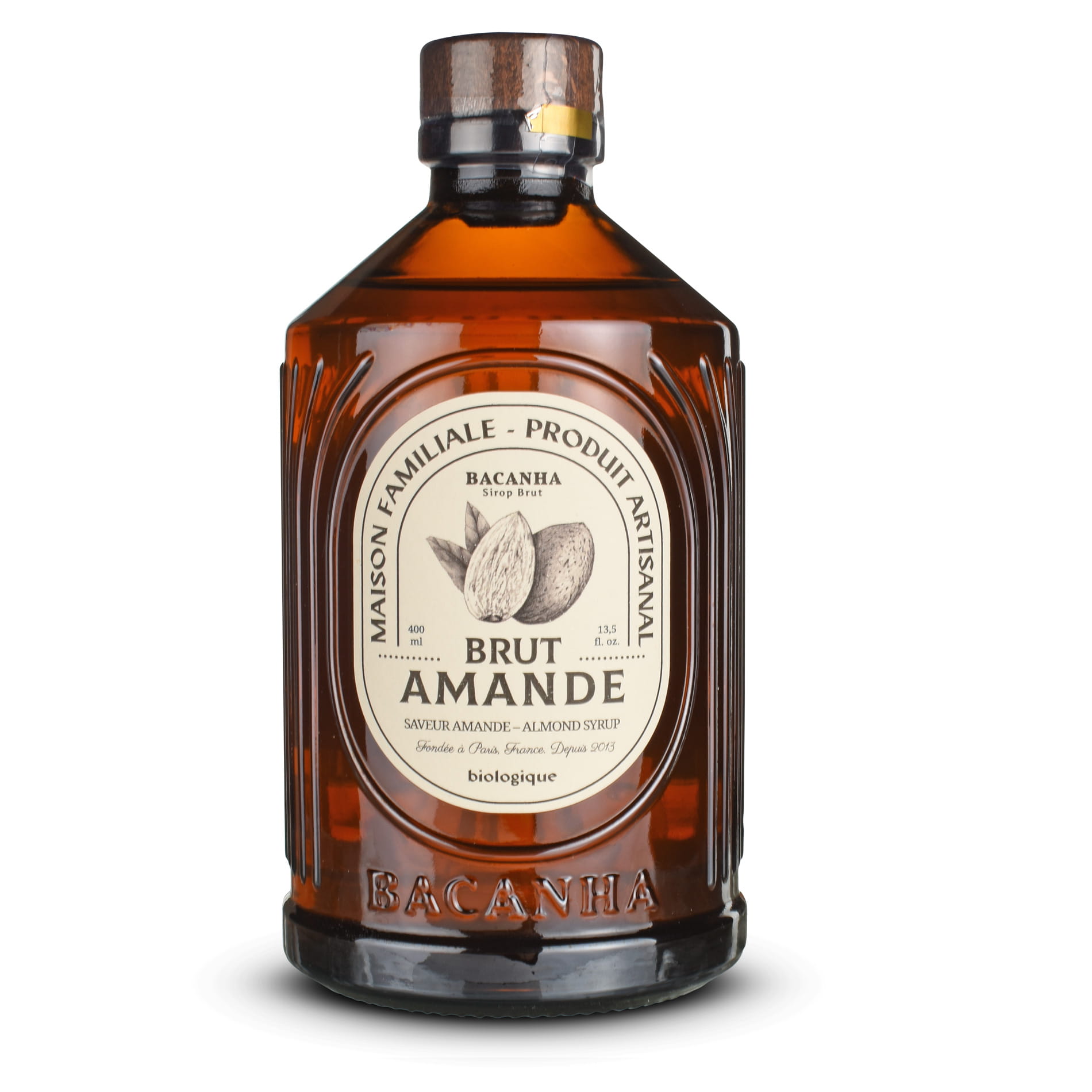 Bacanha Bio-Mandel-Sirup in der 400-ml-Flasche