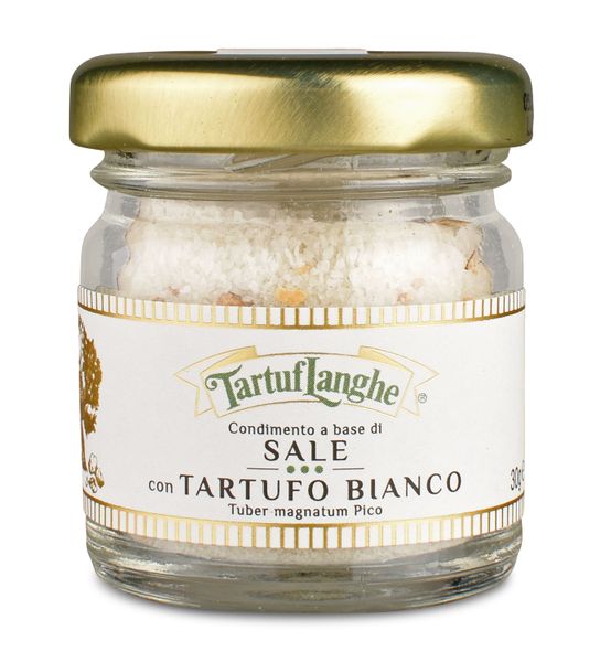 Salz mit weißem Trüffel Tartuflanghe Trüffelsalz mit weißem Alba Trüffel
