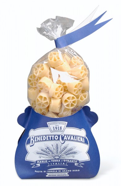 Ruote Pazze Benedetto Cavalieri Pasta aus Apulien radförmige Pasta mit besonderer Struktur für kräftige Saucen