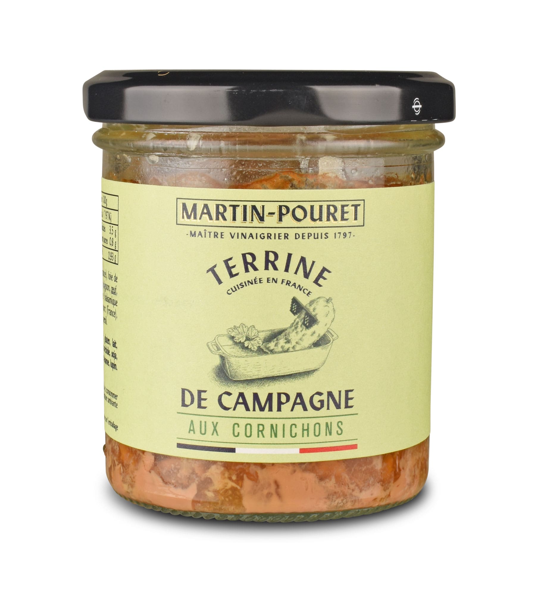 Französische Landterrine mit Cornichons - Martin-Pouret, im 150g Glas, Dinses Culinarium