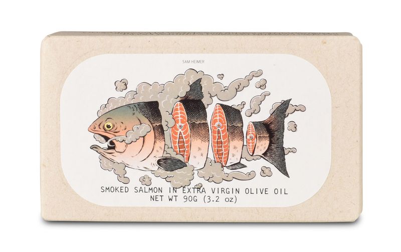 Geräuchertes Lachsfilet in nativem Olivenöl extra Geräuchertes Lachsfilet