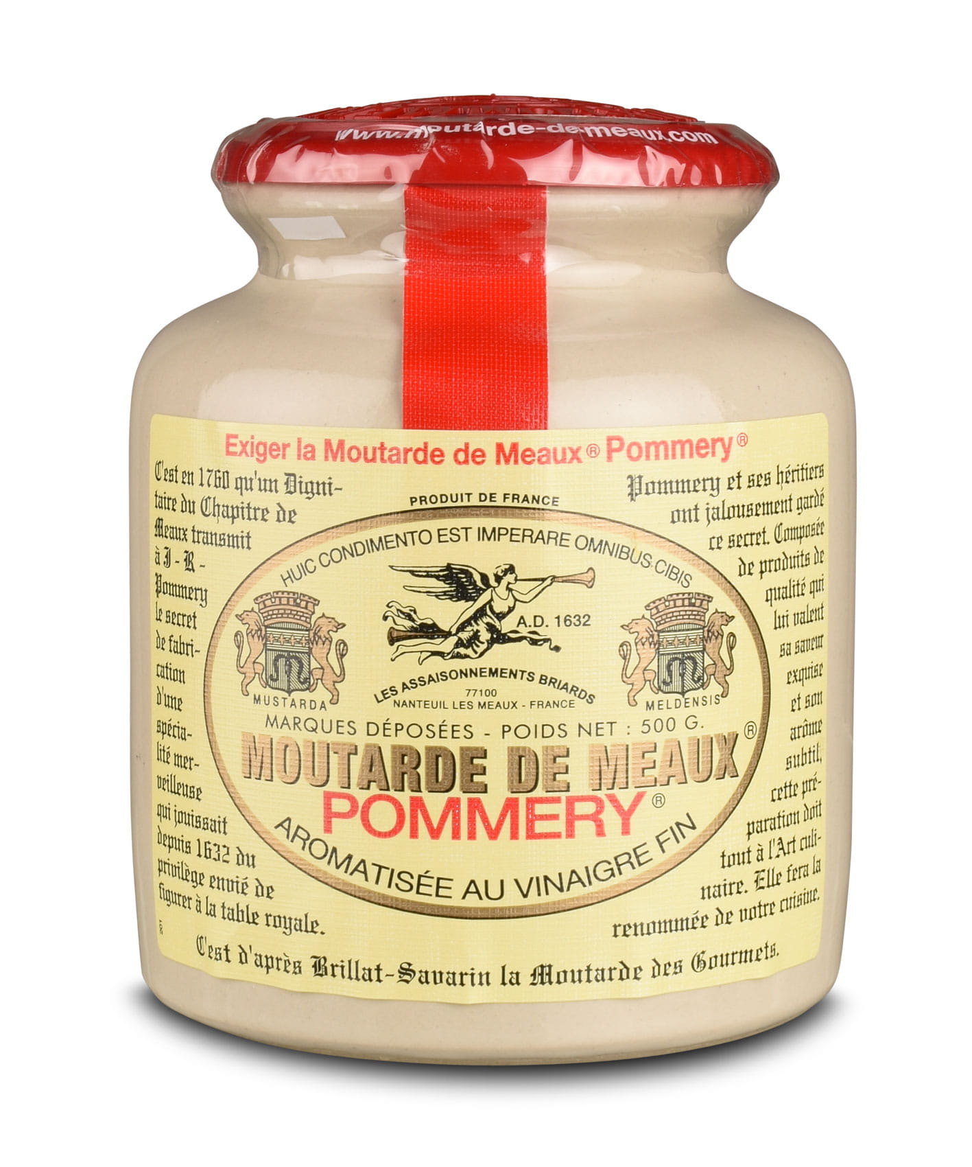 Pommery Senf Moutarde de Meaux im Steinguttopf