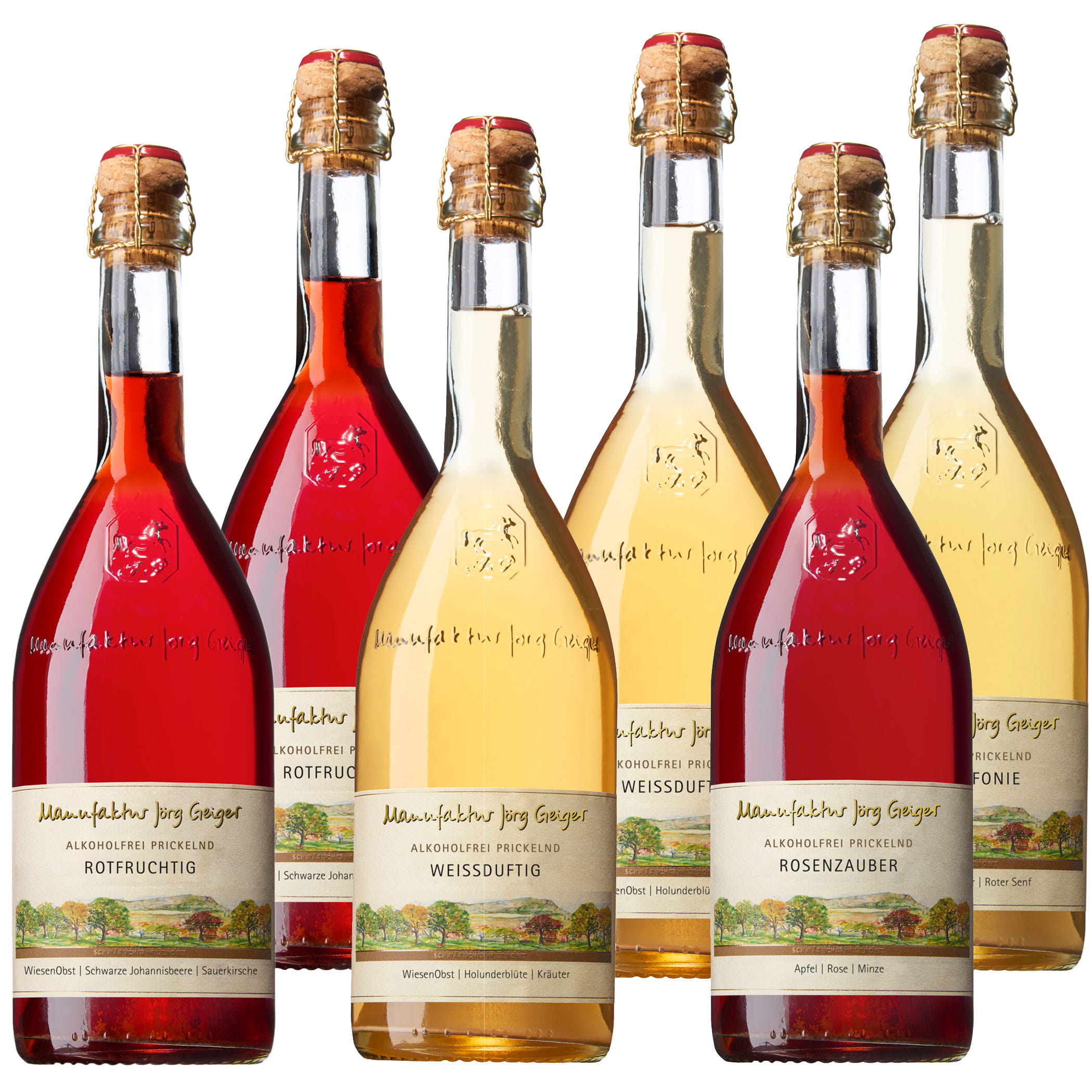 Prisecco Probierpaket Klassiker mit sechs alkoholfreien Spezialitäten von Jörg Geiger