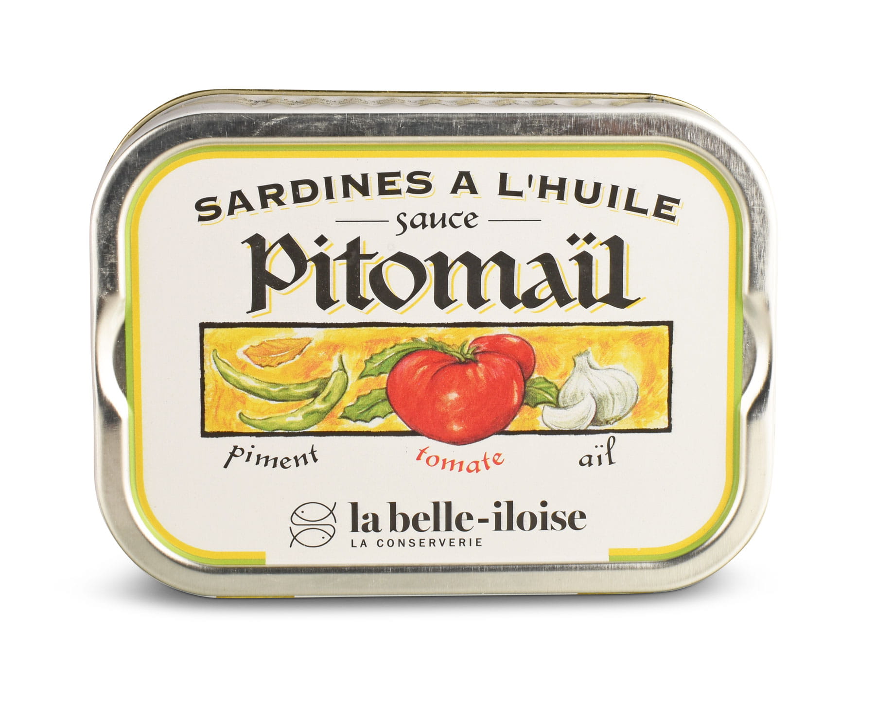 La Belle-Iloise Sardinen in Sauce Pitomaïl mit Tomaten Knoblauch und Chili