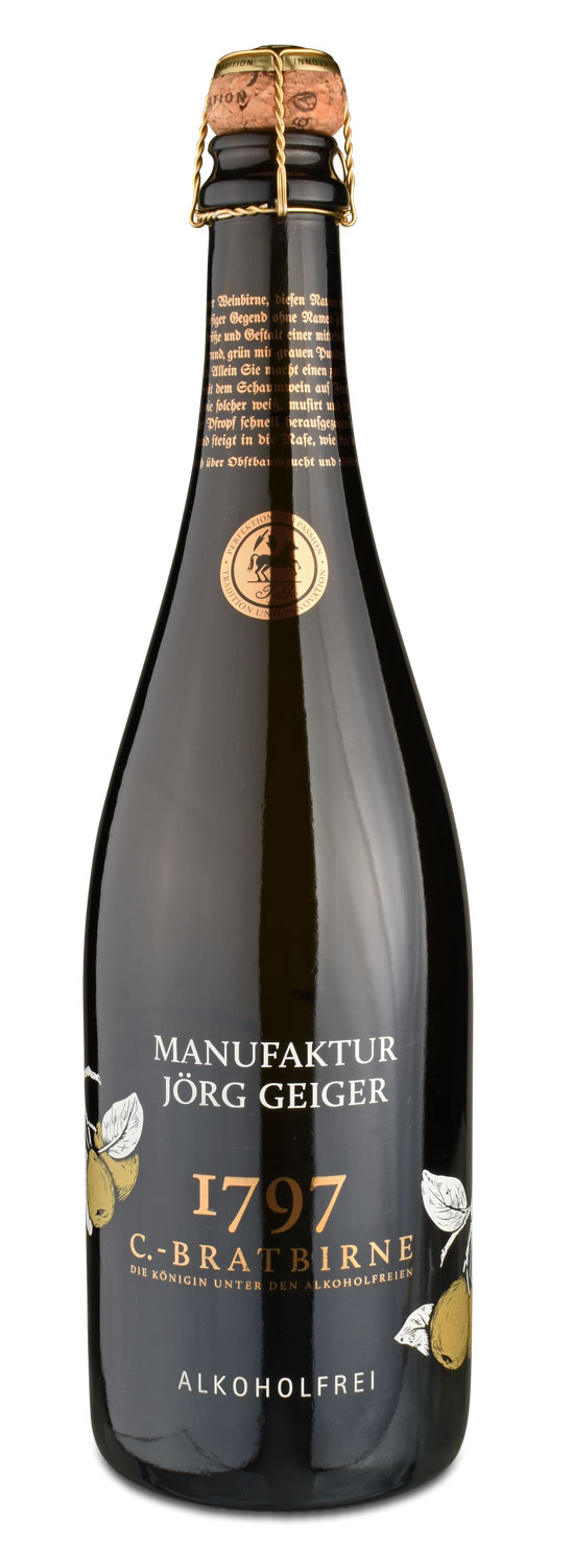 Champagner-Bratbirne, alkoholfrei 0,75l Flasche