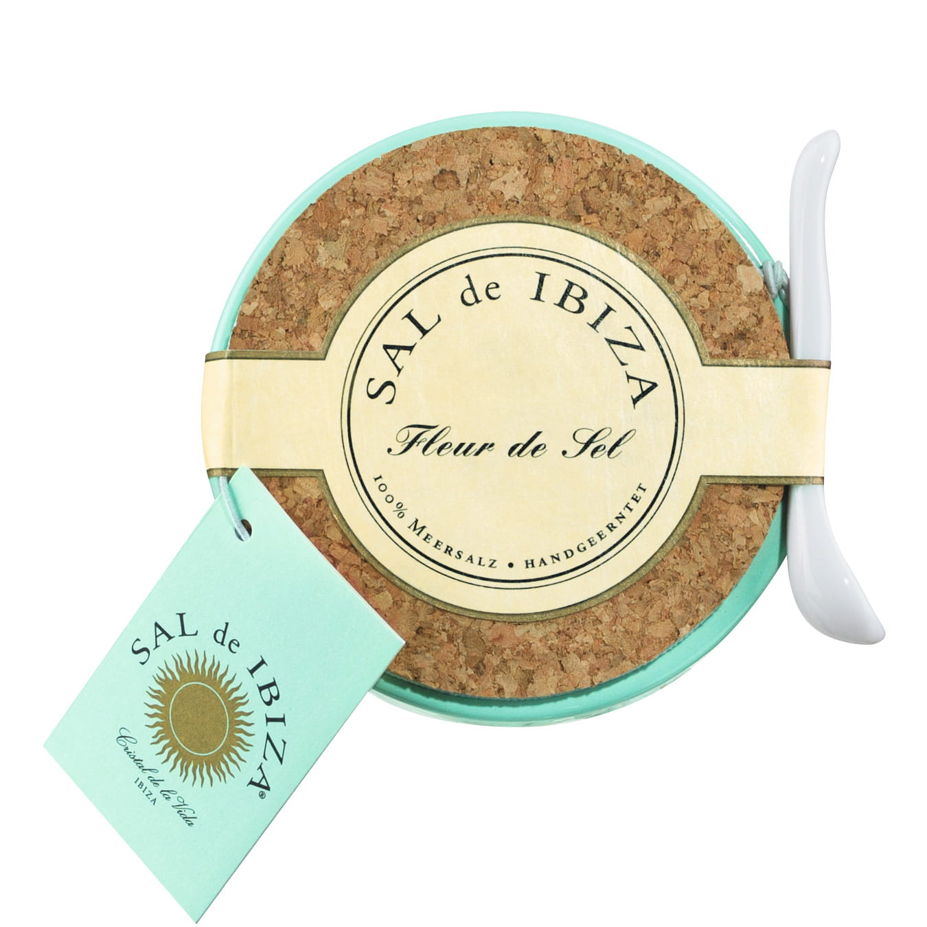 SAL de IBIZA Fleur de Sel aus Ibiza im Keramiktopf Aufsicht