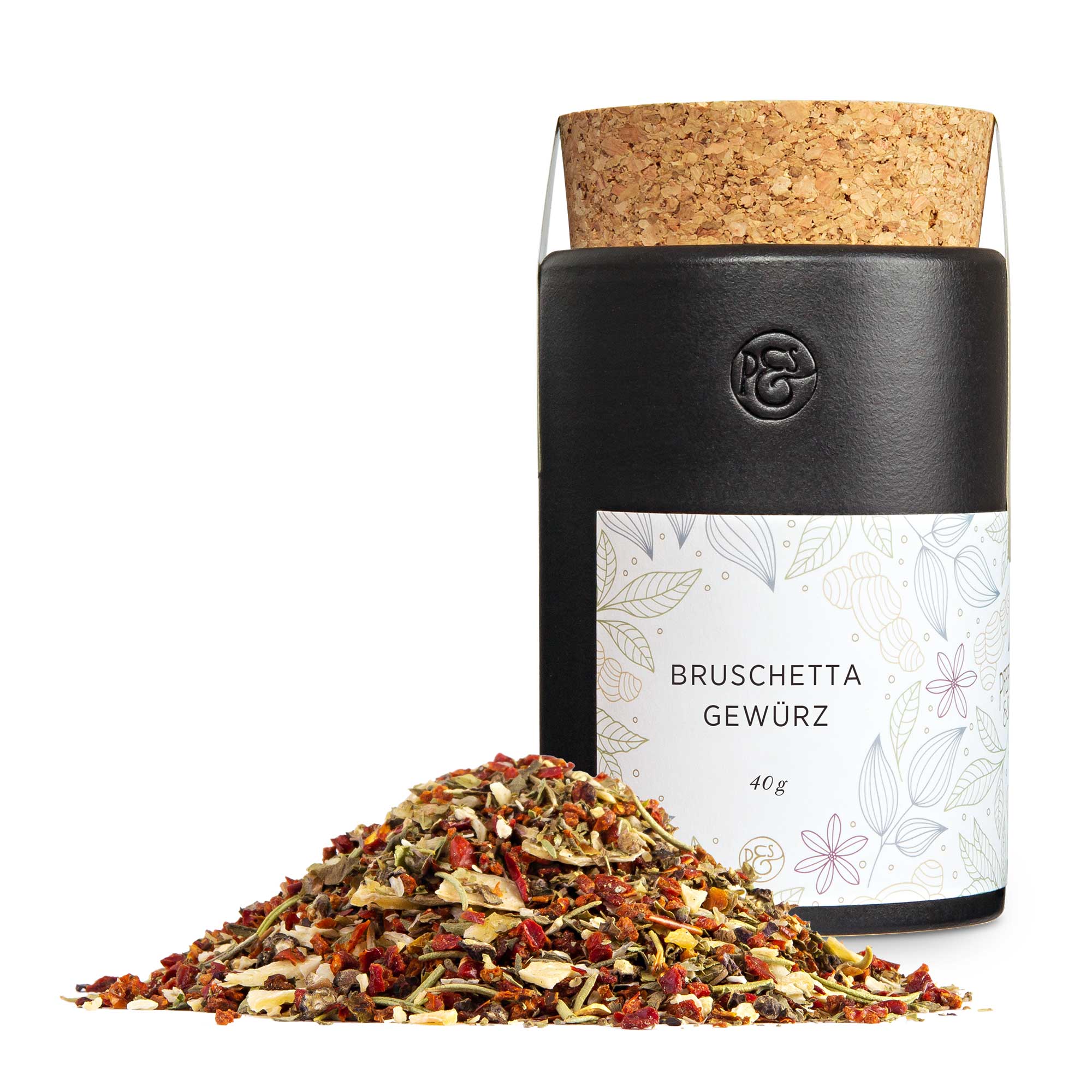 Bruschetta Gewürz von Pfeffersack & Soehne in der Keramikdose mit Korkdeckel