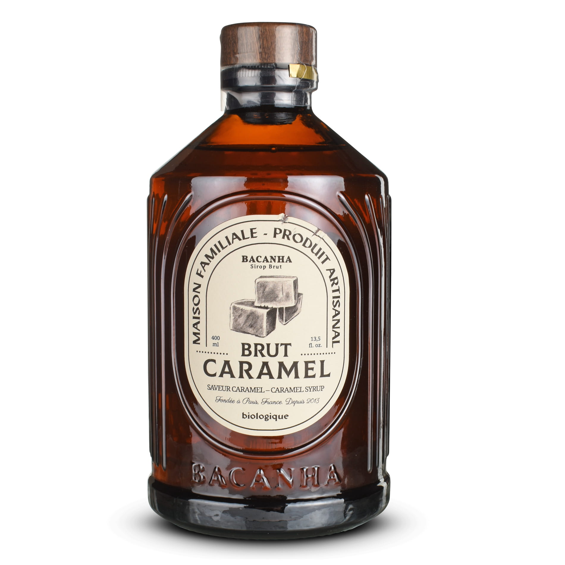 Bacanha Bio-Karamell-Sirup in der 400-ml-Flasche