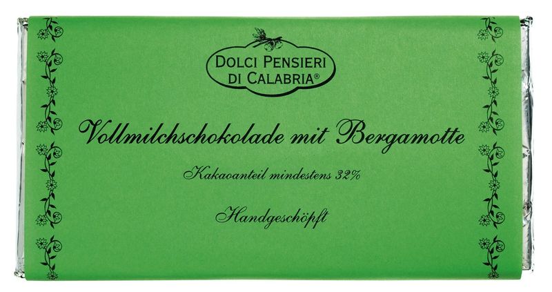 Kalabrische Vollmilchschokolade mit Bergamotte Kalabrische Vollmilchschokolade mit Bergamotte