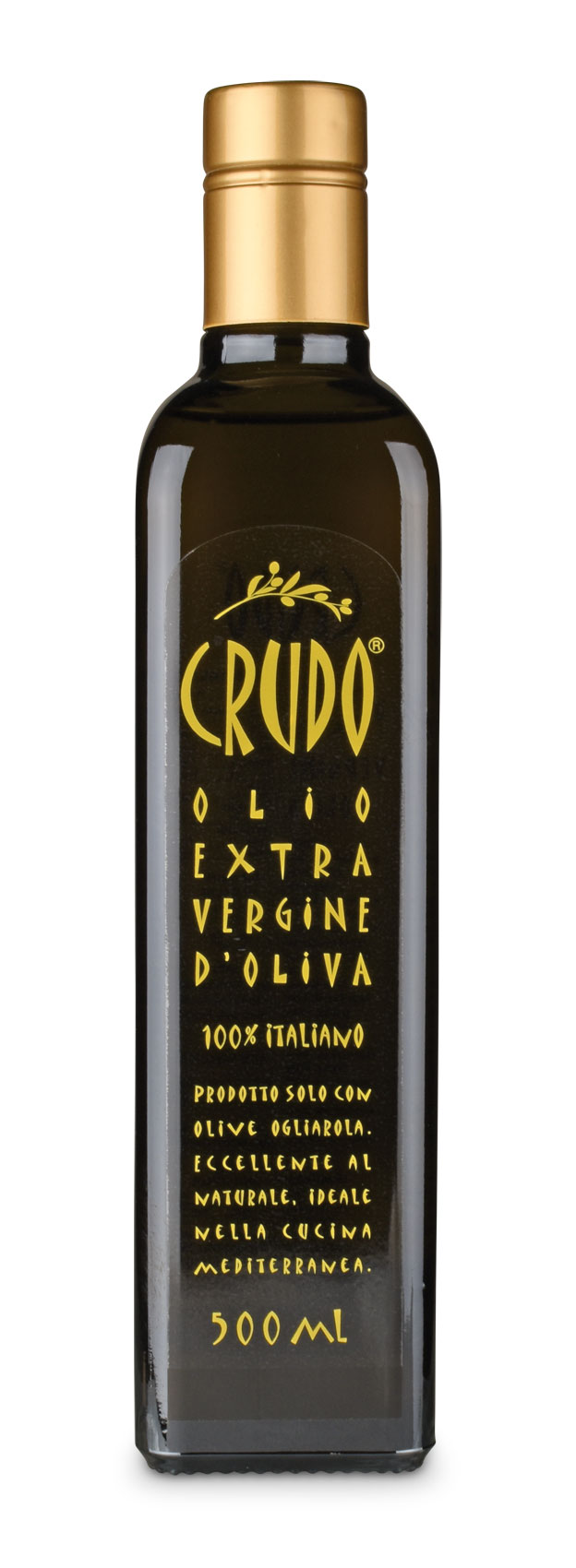 Crudo natives Olivenöl extra inder 0,5l Glasflasche, Olearia Schiralli