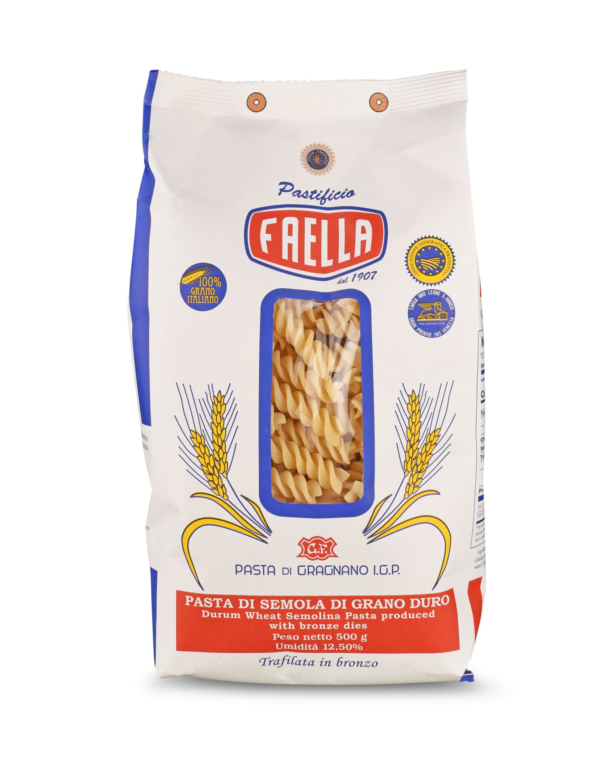 Faella Tortiglioni - Pasta di Gragnano, 0,5kg Packung