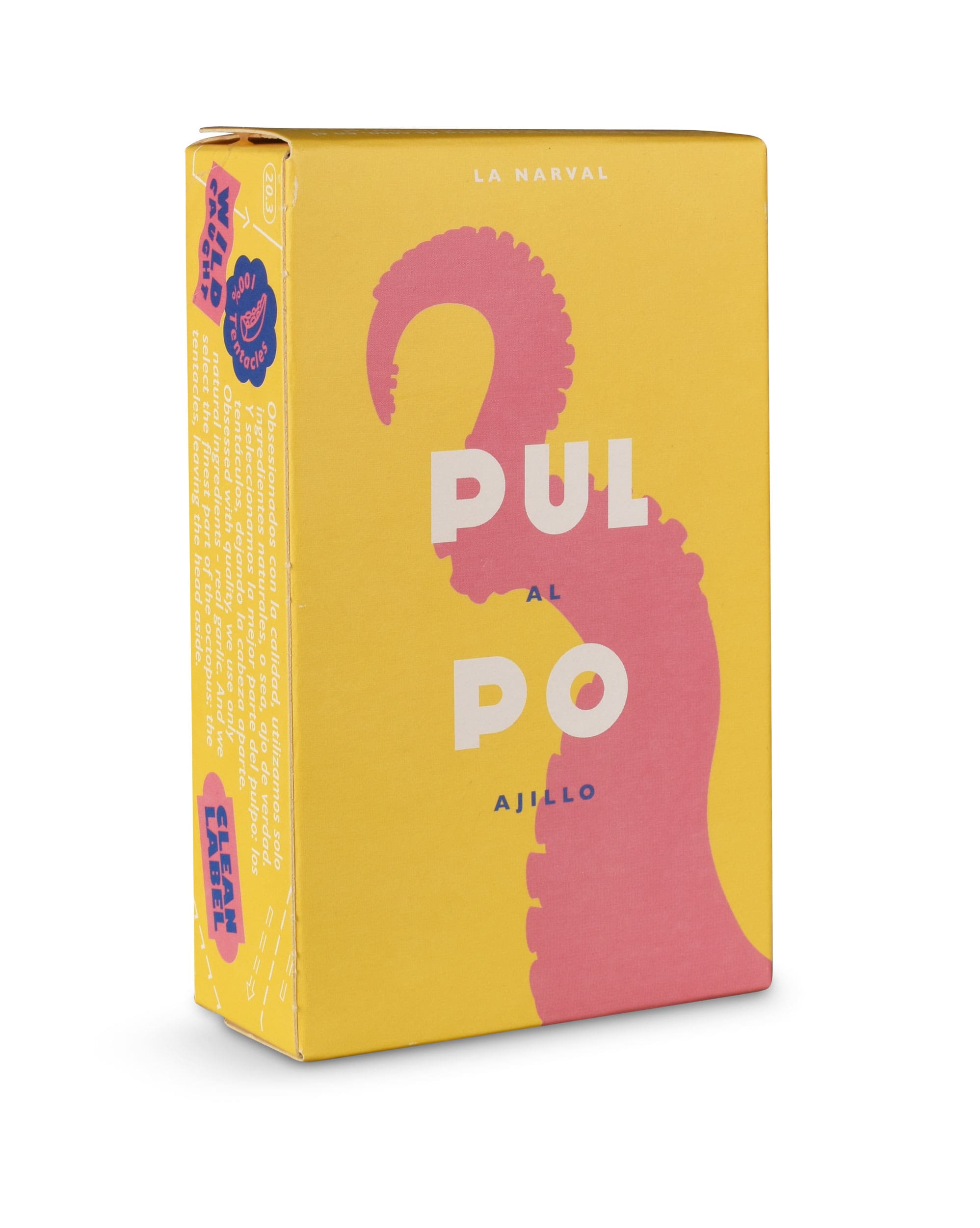 Pulpo mit Knoblauch Oktopus Tapas mit Knoblauch in der Dose