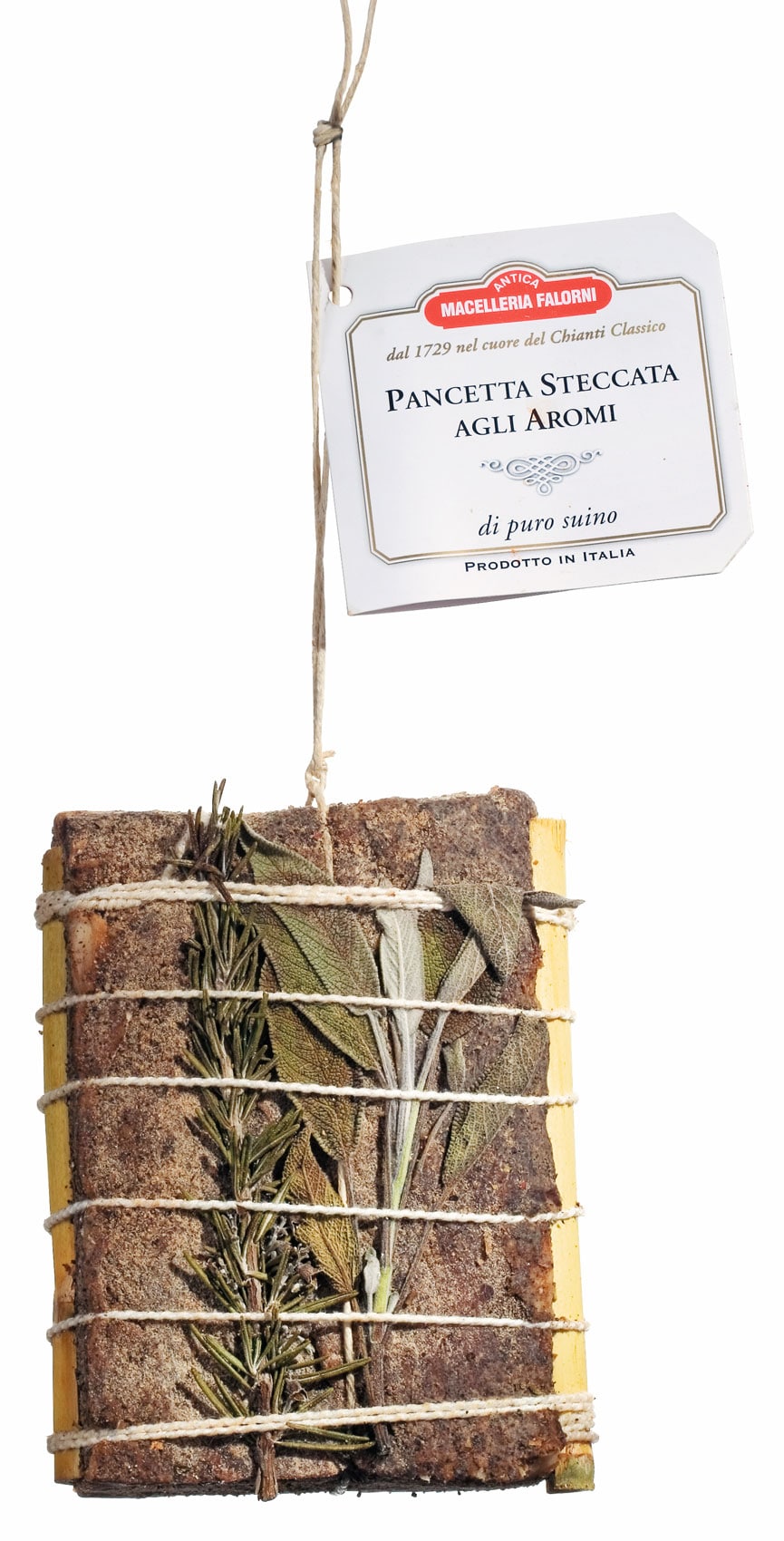 Pancetta aus der Toskana – luftgetrockneter Bauchspeck mit Rosmarin und Salbei
