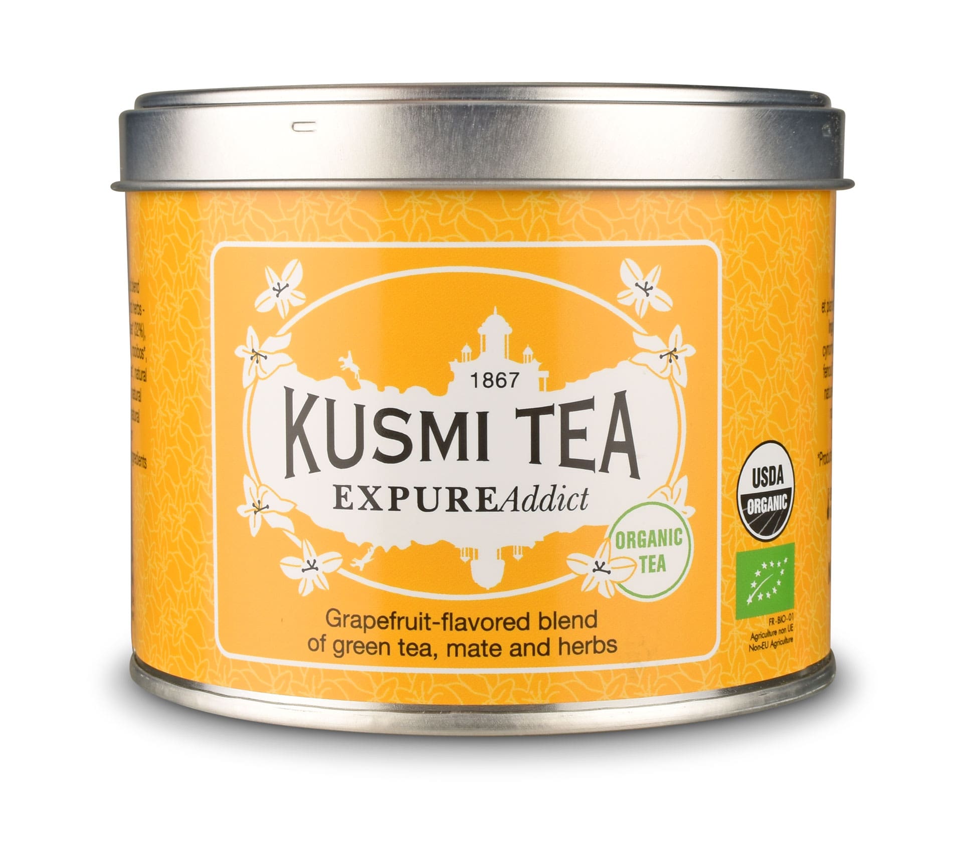 Kusmi Tea EXPURE Addict Bio Tee Dose mit grünem Tee, Mate und Grapefruit