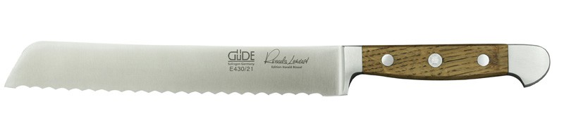 Brotmesser 21 cm Klinge, Serie Alpha Faßeiche, Güde E430/21