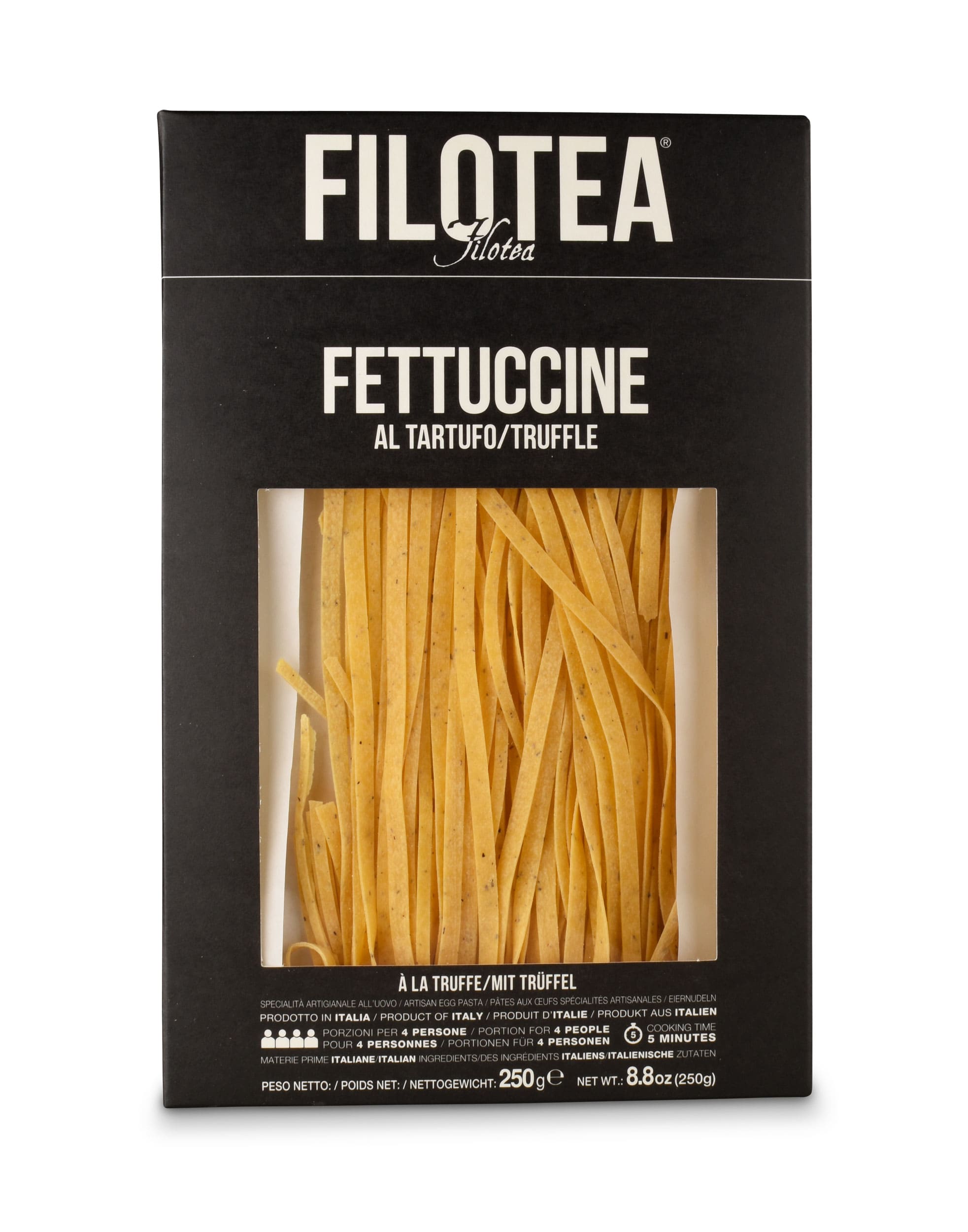 Filotea Fettuccine mit Sommertrüffel Eierpasta aus Italien handwerklich hergestellt aromatische Trüffelpasta