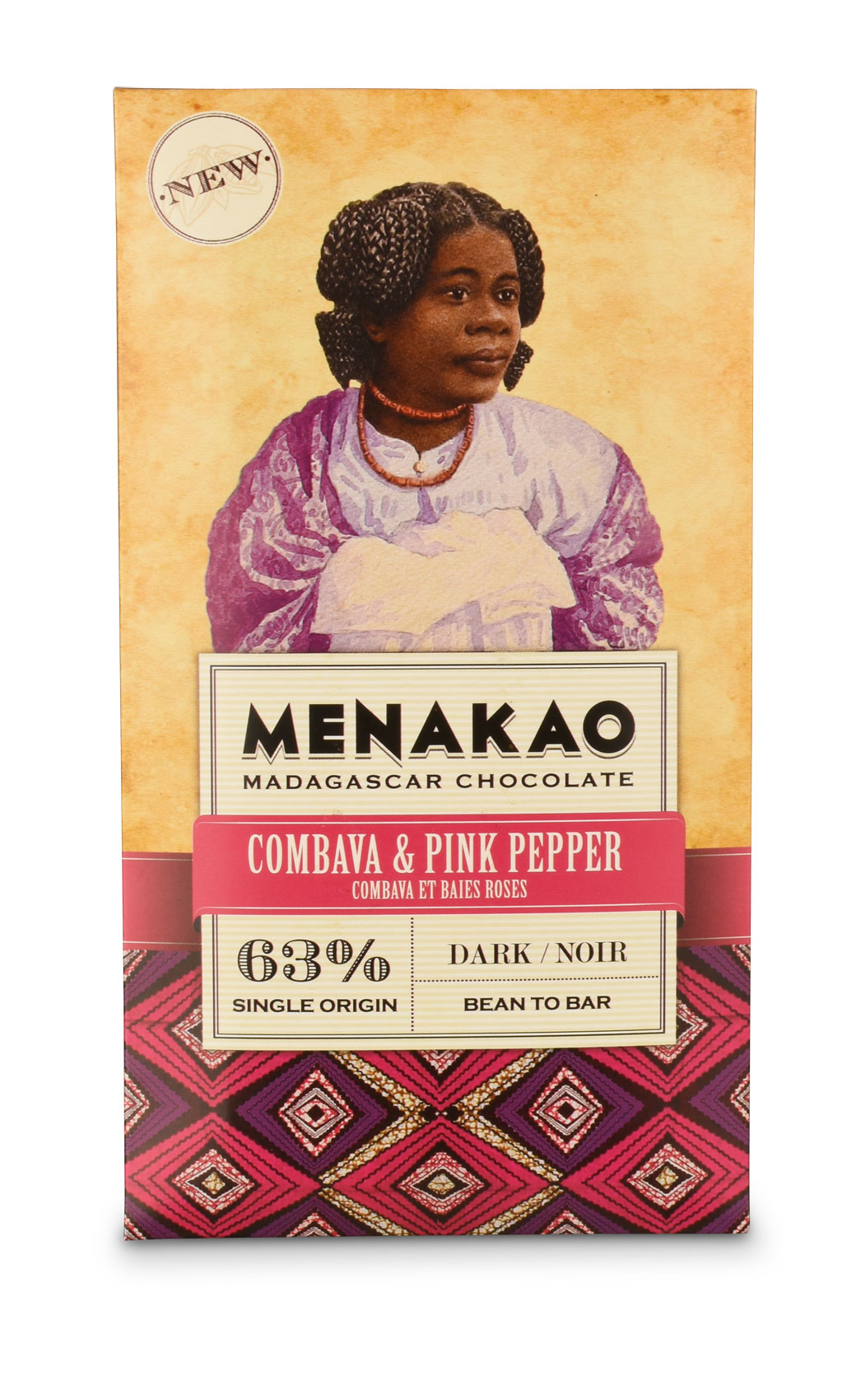 Combava & Pink Pepper Dark Chocolate 63%