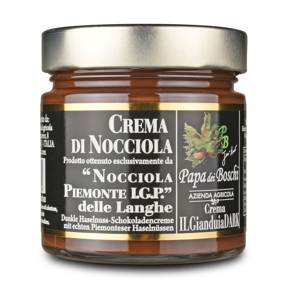 Gianduiacreme Papa dei Boschi, Piemont Dunkle Gianduiacreme Papa dei Boschi, Piemont