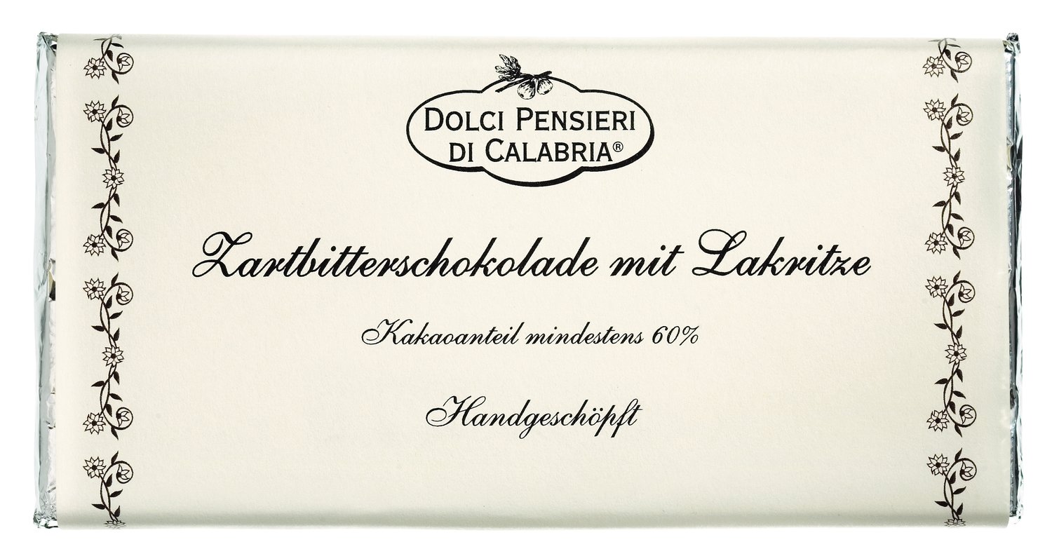Kalabrische Zartbitterschokolade mit Lakritze