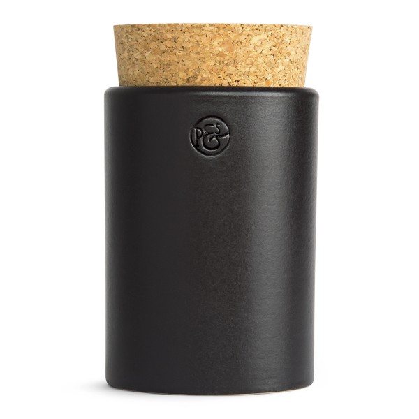 Keramikdose Schwarz - mit Korken Keramikdose Schwarz - mit Korken