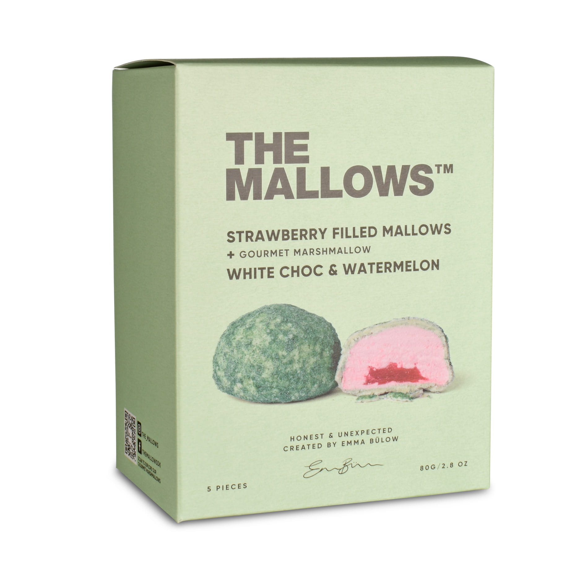 The Mallows Strawberry Filled Mallows mit Wassermelone und weißer Schokolade