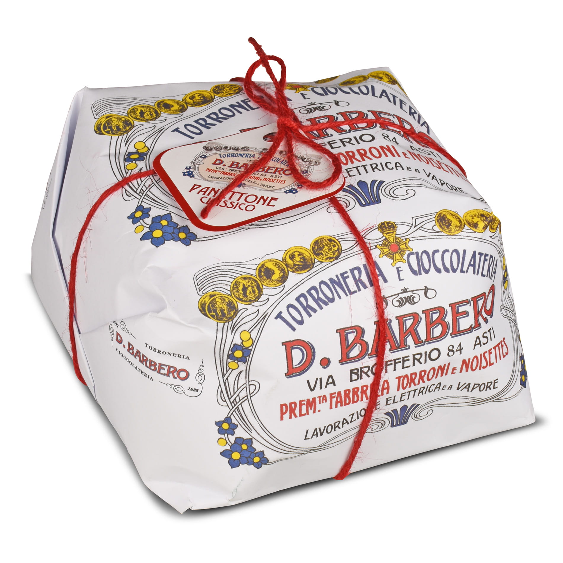 D. Barbero Panettone Classico – italienischer Weihnachtskuchen mit Rosinen und kandierten Orangenschalen