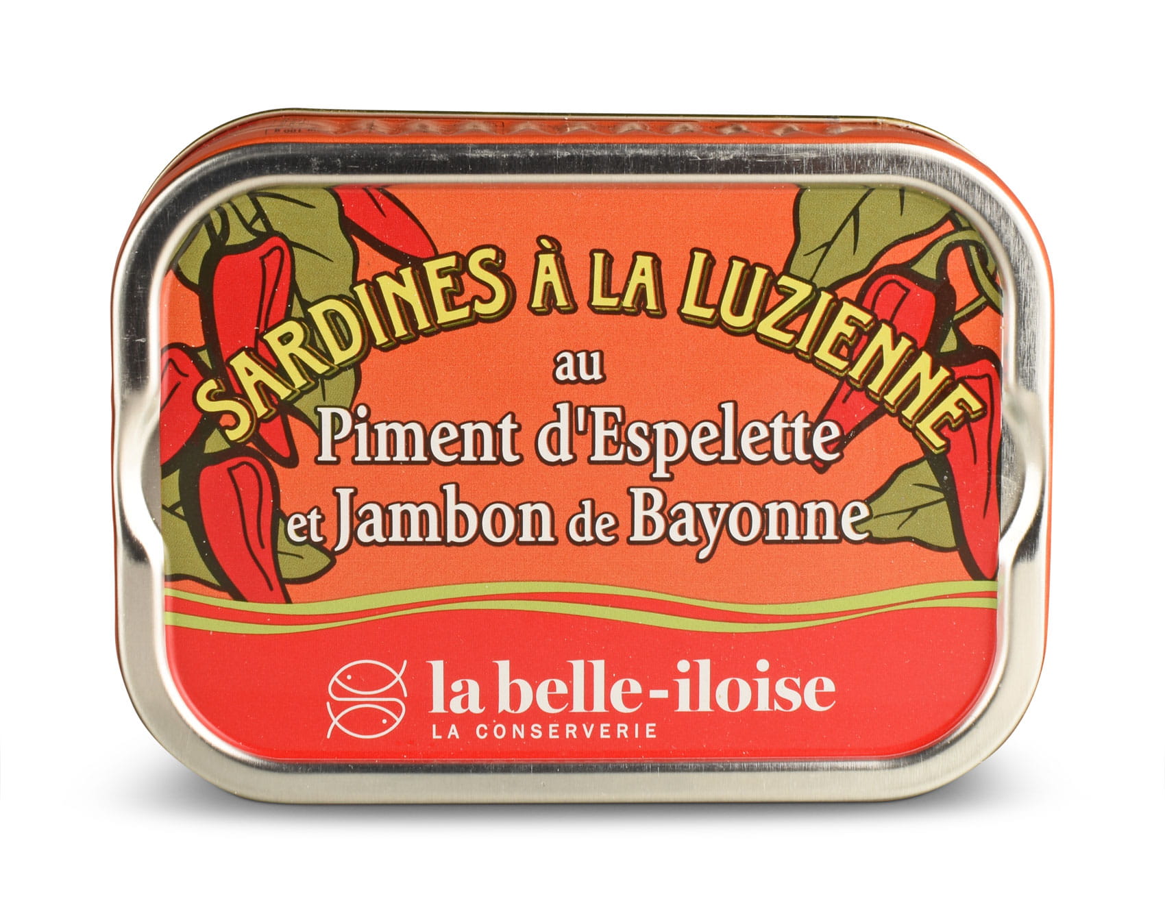 Sardinen à la Luzienne von la belle-iloise mit Bayonne-Schinken und Piment d’Espelette