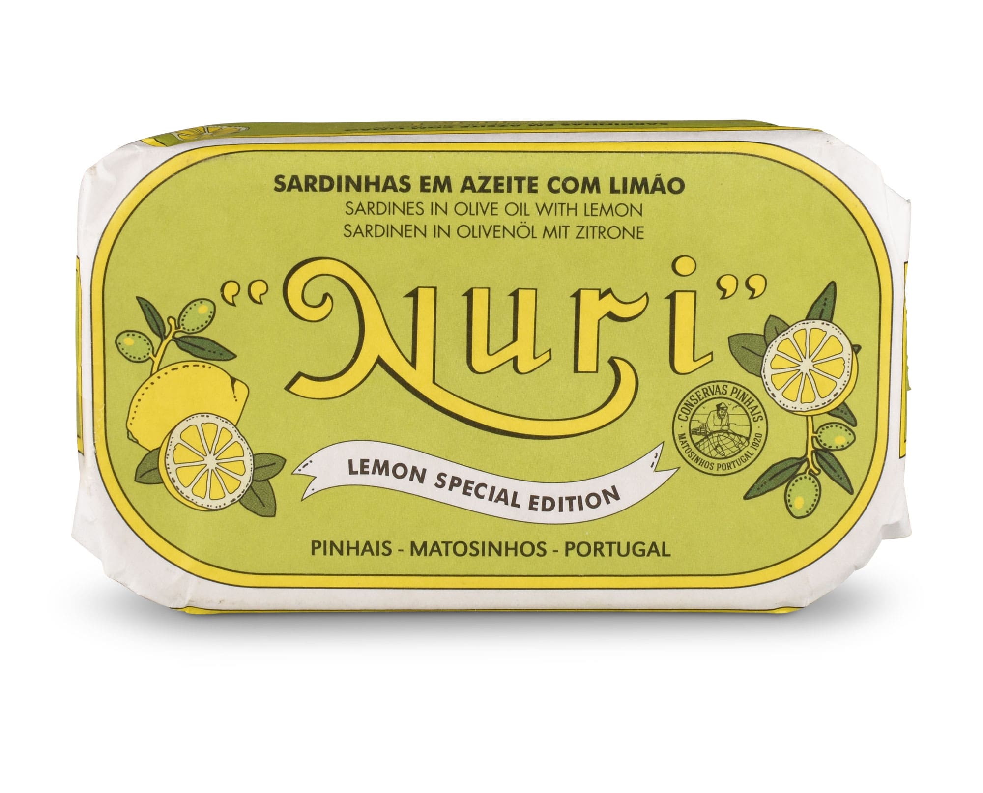 Nuri Sardinen in Olivenöl mit Zitrone Nuri Sardinen in Olivenöl mit Zitrone in der Dose