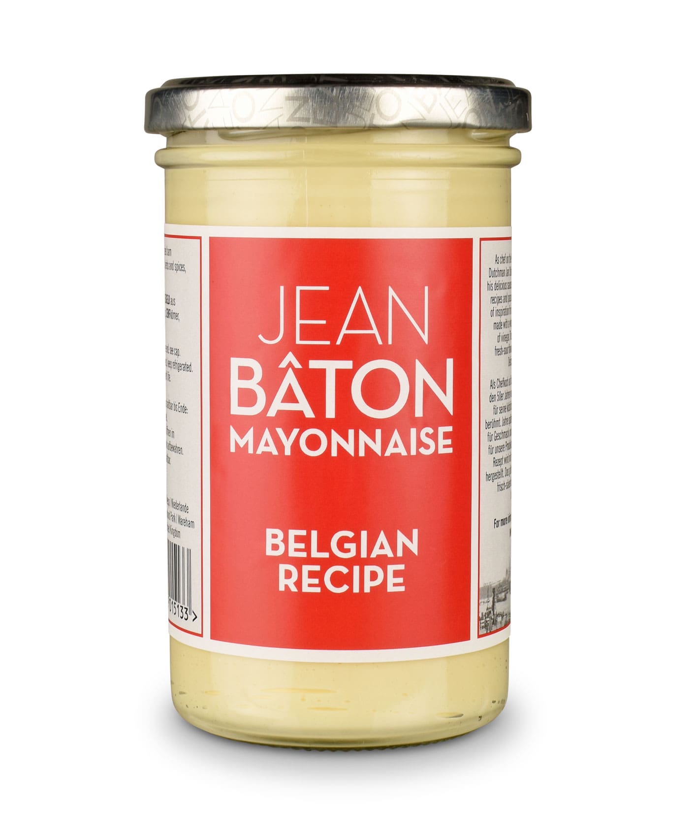 Jean Bâton Mayonnaise Belgian Recipe 245 ml – cremige Mayonnaise im Glas nach belgischer Art