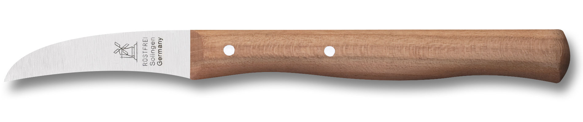 Schälmesser Vogelschnabel rostfrei 59mm Klingenlänge Windmühlenmesser Solingen Vogelschnabel Gemüsemesser rostfrei