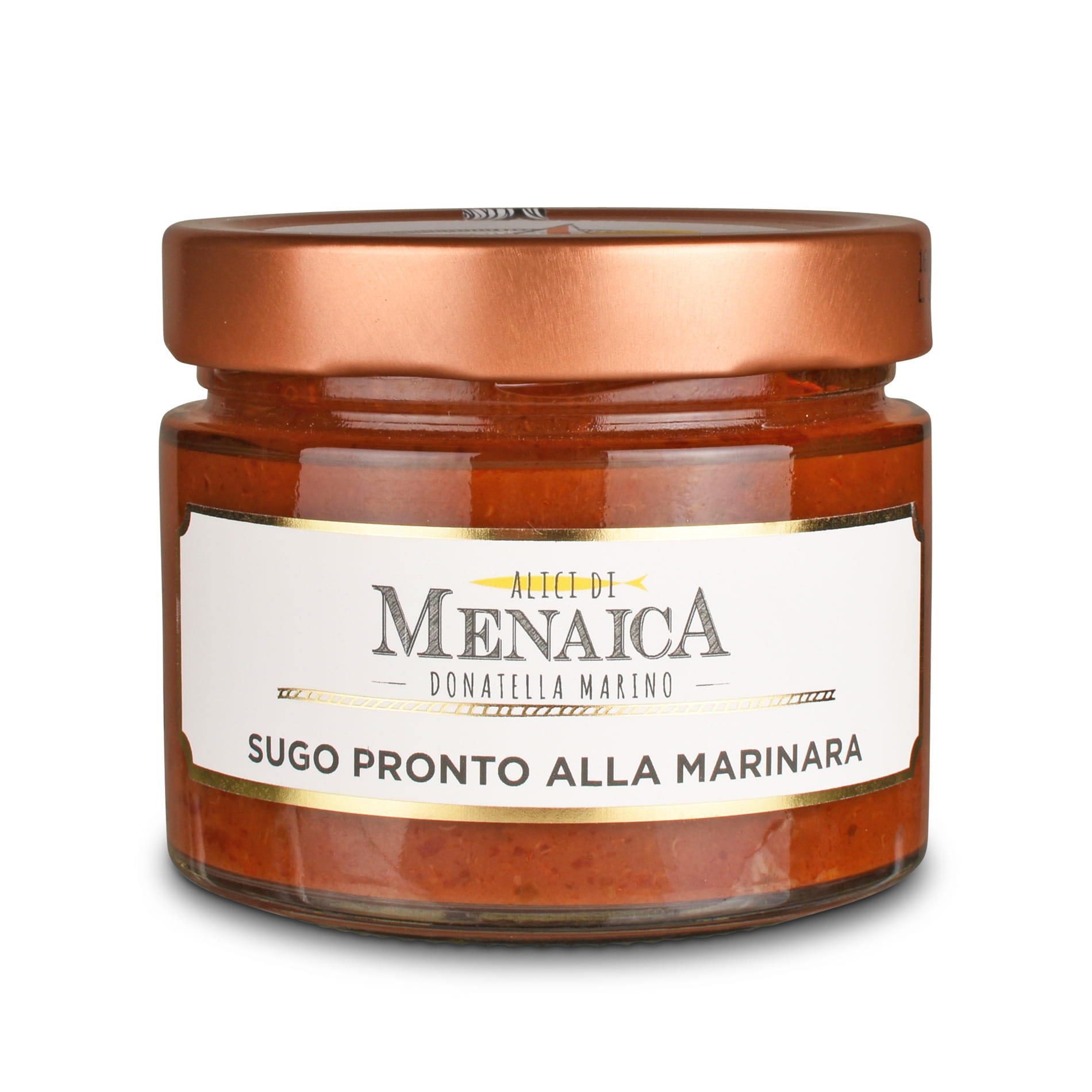 Donatella Marino Sugo alla Marinara mit Alici di Menaica, Colatura, Oliven und Kapern im 250-g-Glas